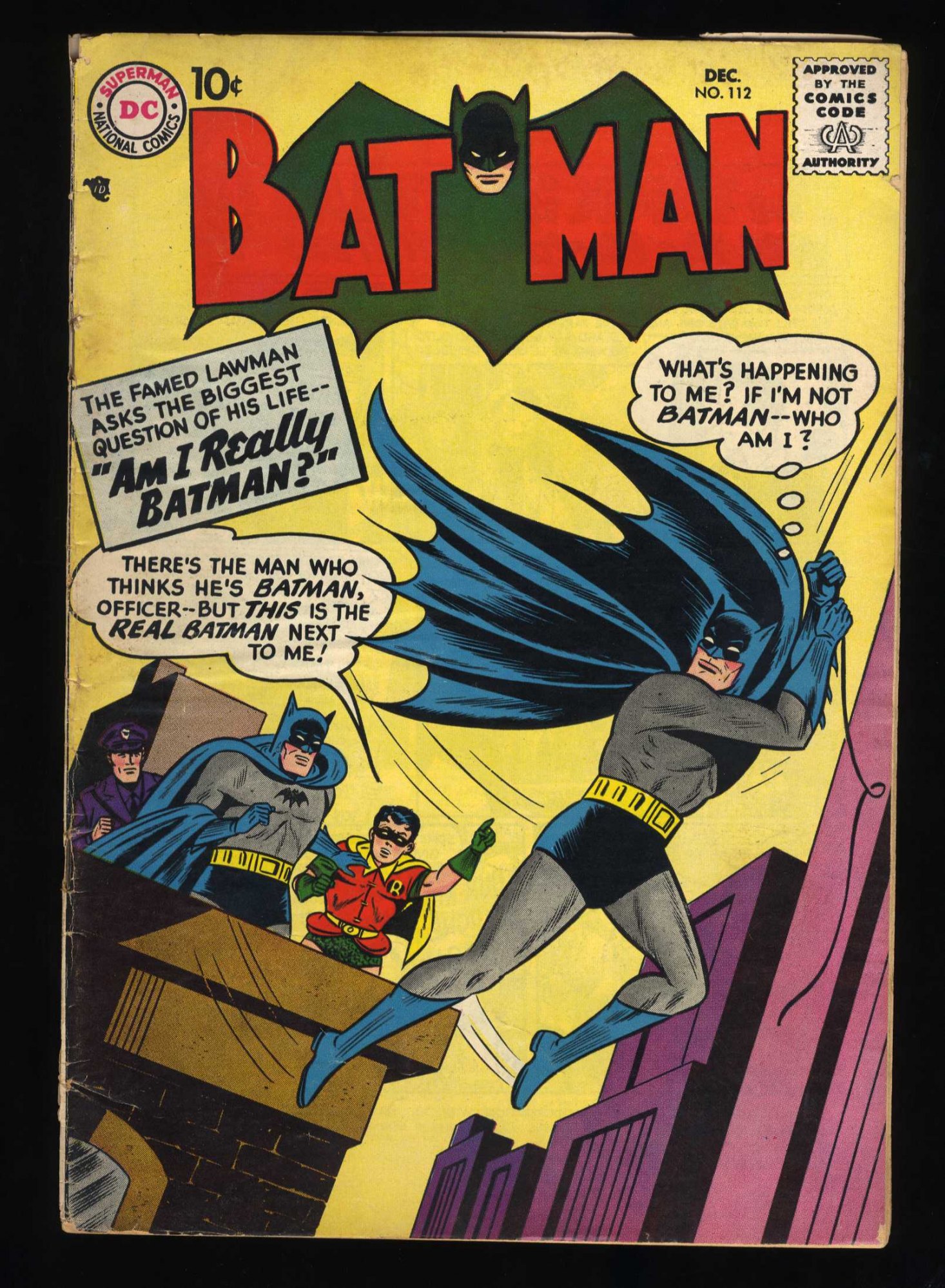 Image: Batman #112 VG+ 4.5  The Signalman of Crime! Sheldon Moldoff Cover!