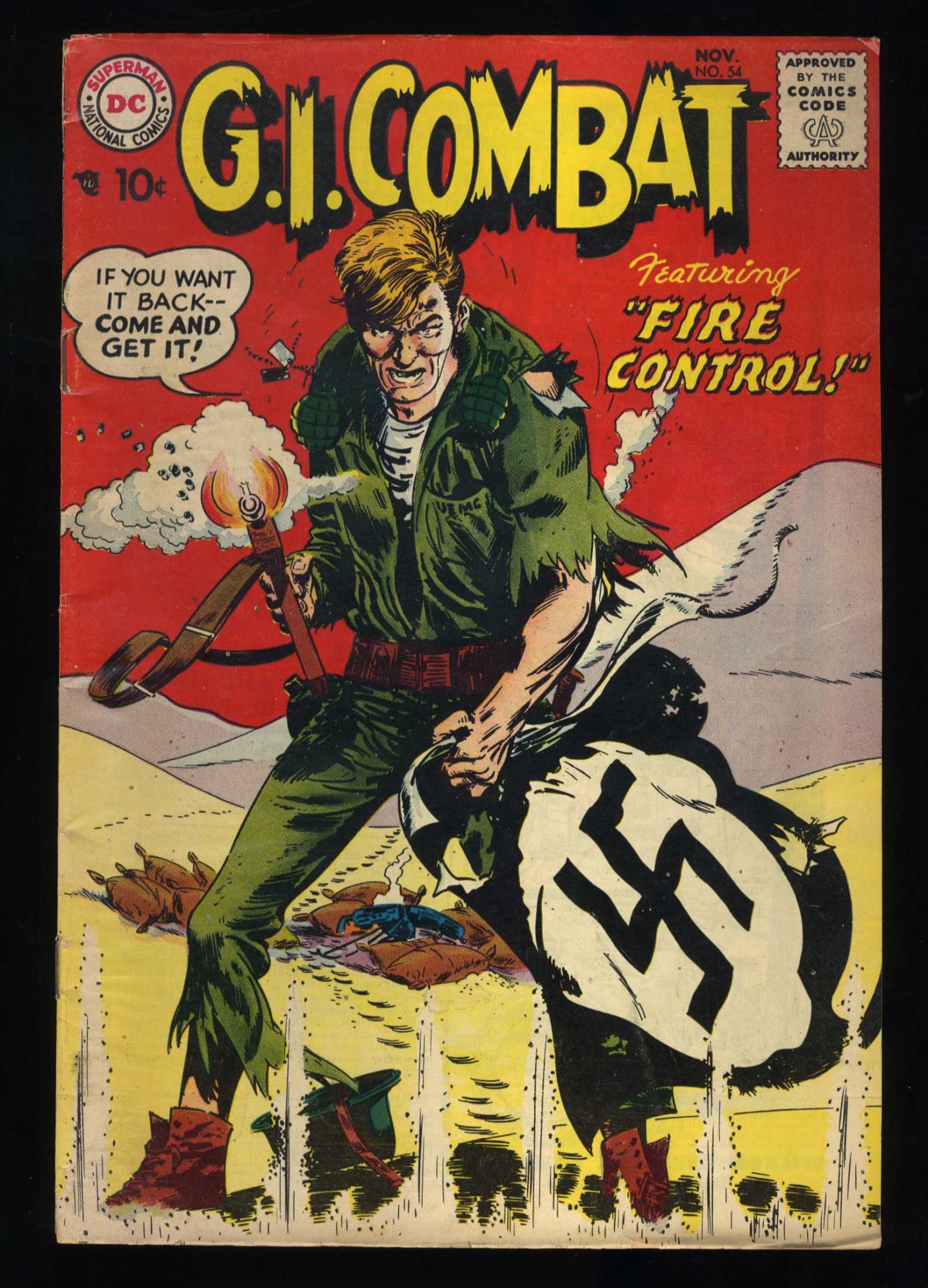Image: G.I. Combat #54 FN- 5.5 Joe Kubert / Mike Esposito Art!