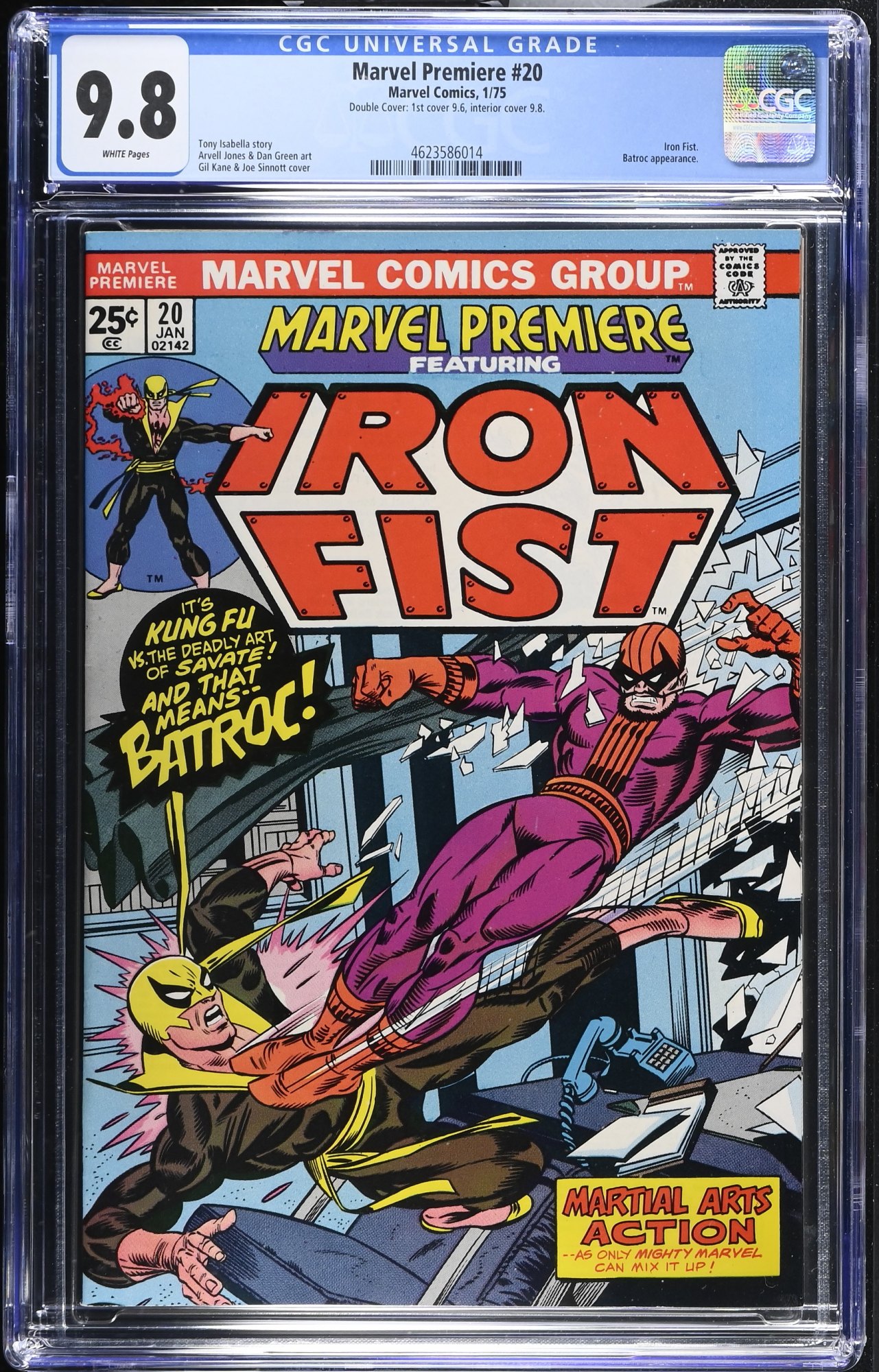 Image: Marvel Premiere #20 CGC NM/M 9.8 White Pages DOUBLE COVER!! Iron Fist! Batroc!