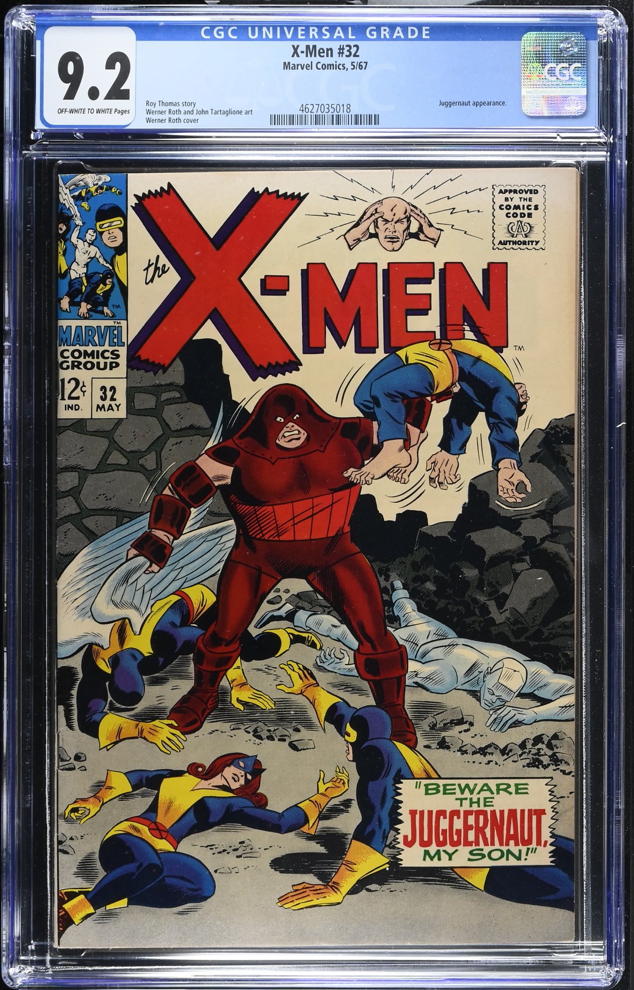 X-Men #32 CGC NM- 9.2 3rd Juggernaut Appearance! Jack Kirby