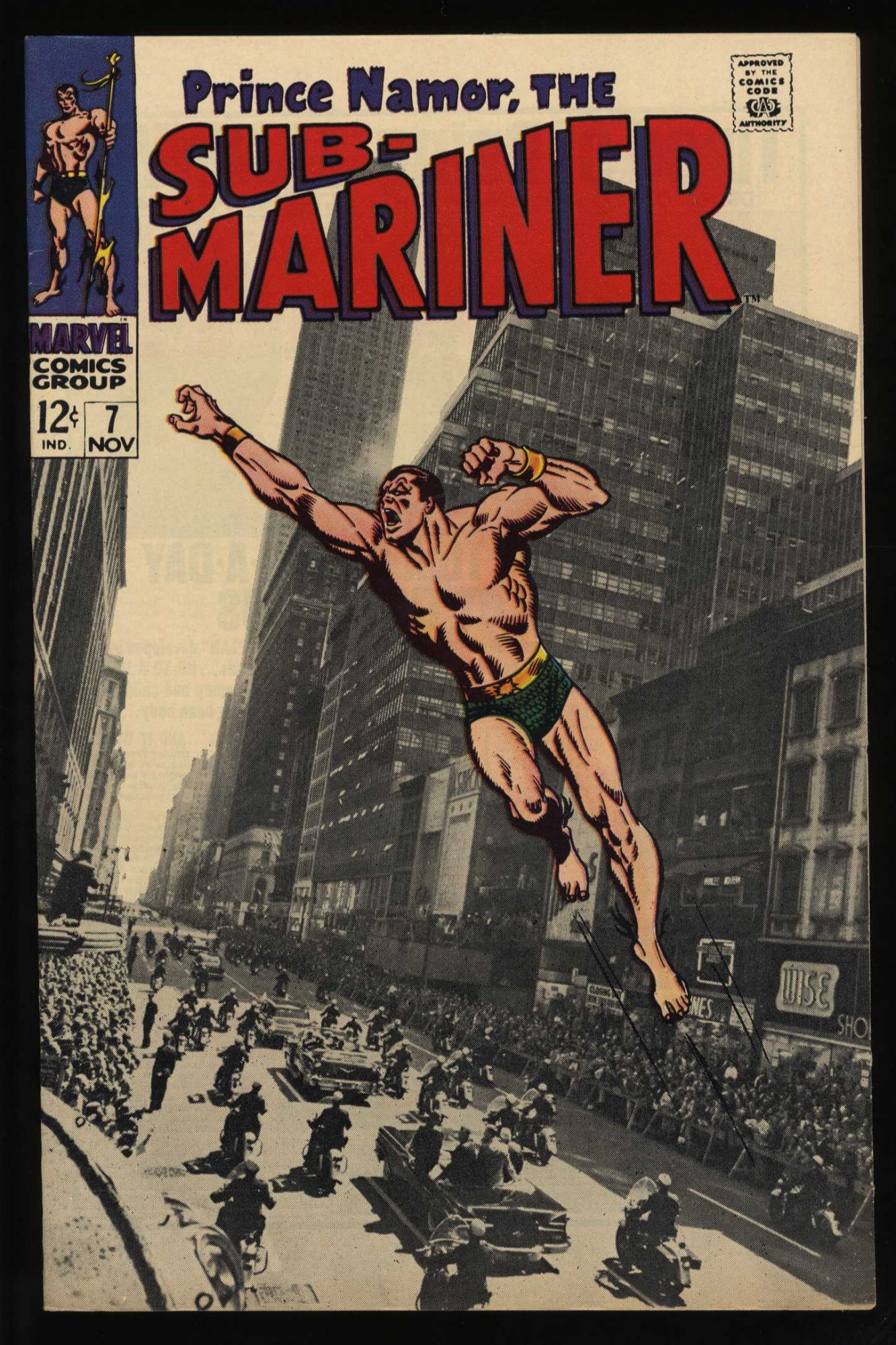 Image: Sub-Mariner #7 NM- 9.2 Partial Photo Cover! Tiger Shark!