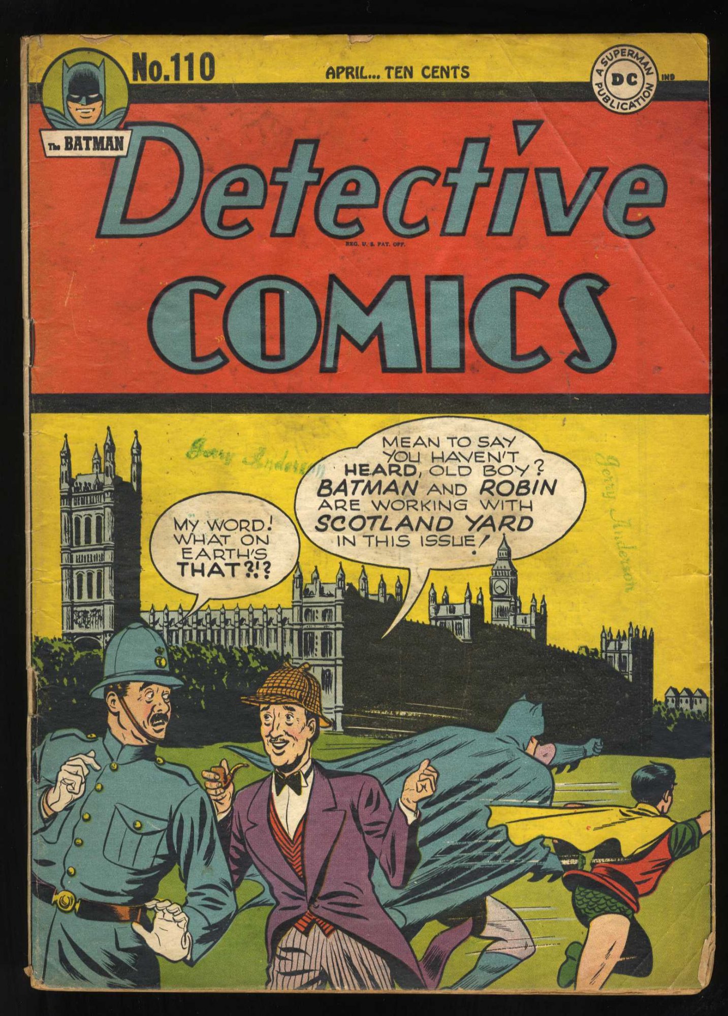 Image: Detective Comics #110 VG 4.0