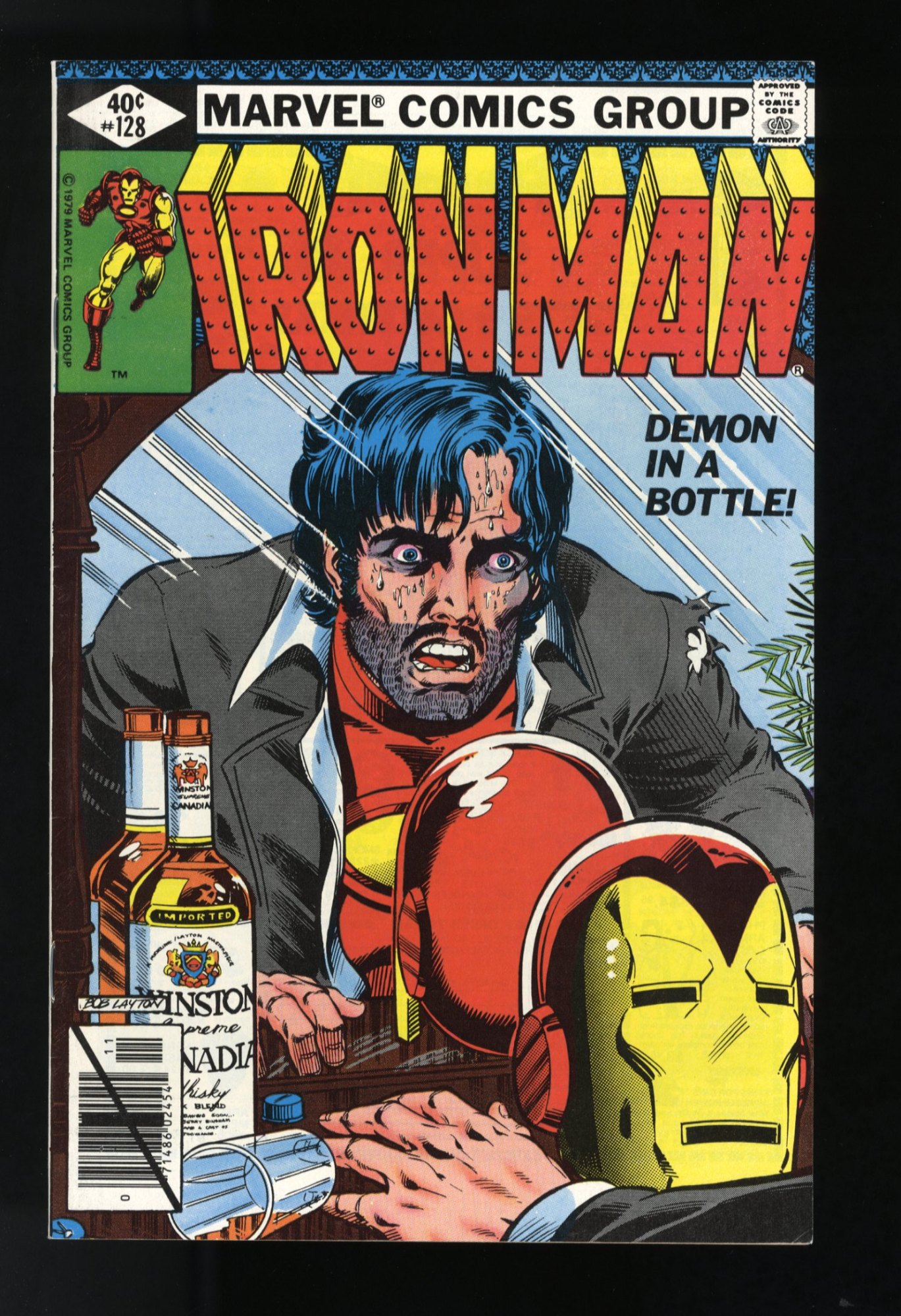 Image: Iron Man #128 VF+ 8.5 Tony Stark Demon in a Bottle!