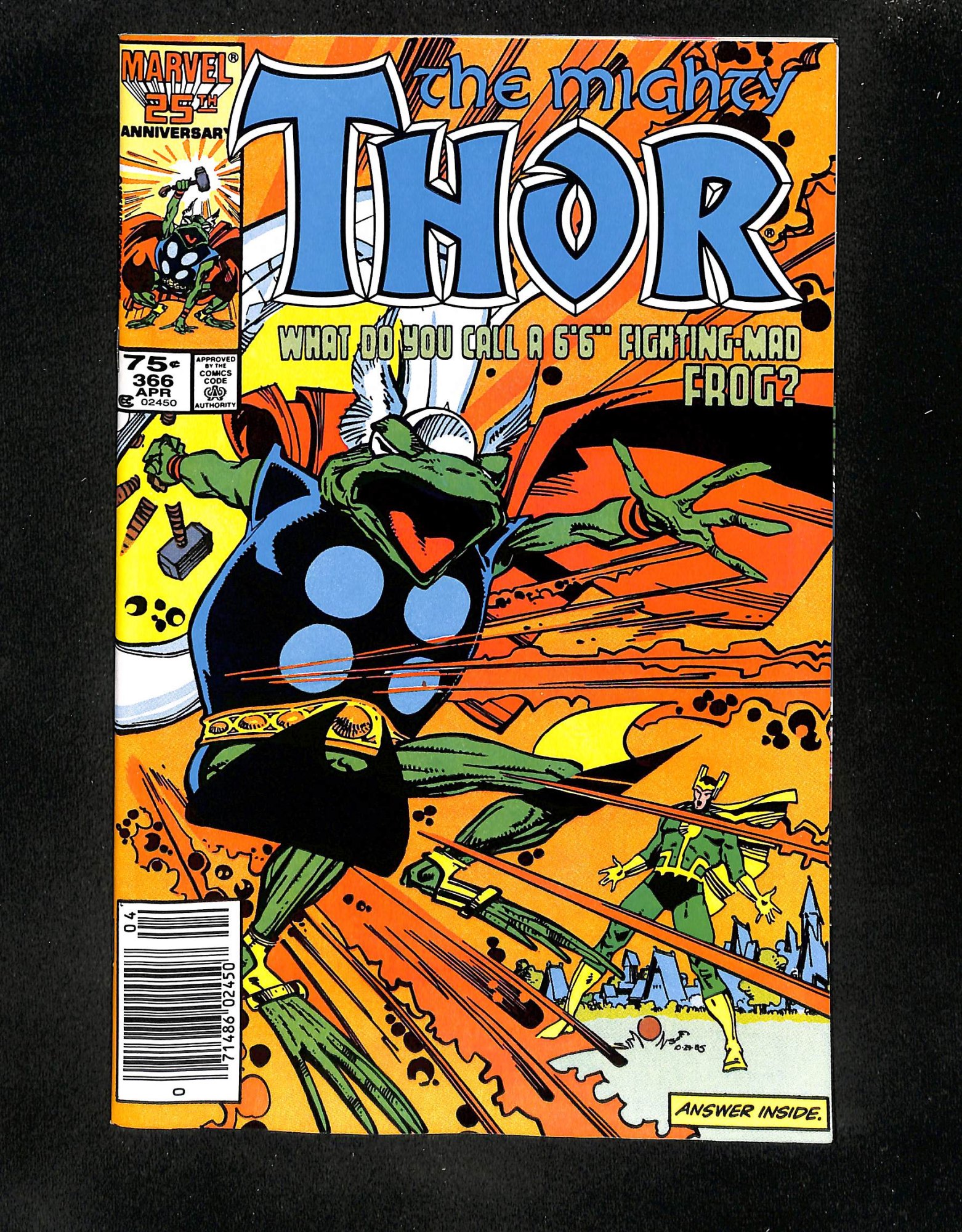 Image: Thor #366 Newsstand Variant 1st Cover Appearance Throg!