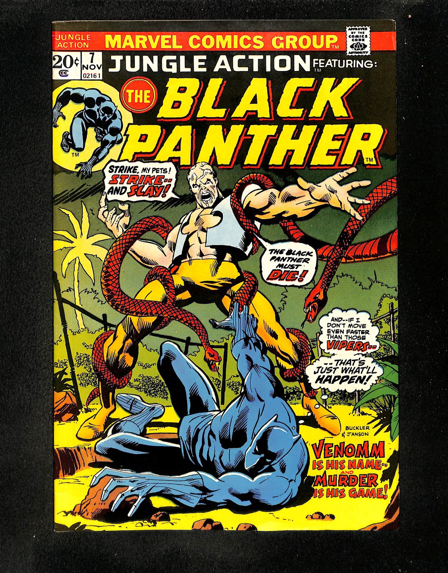 Image: Jungle Action #7 VF+ 8.5 Black Panther! 1st Appearance Venomm! Killmonger!