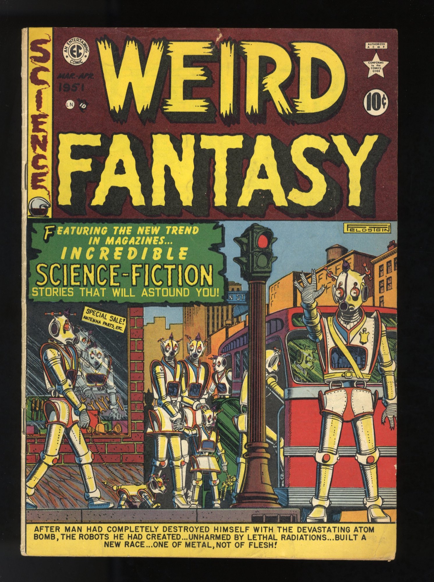 Weird Fantasy #6 FN/VF 7.0 Robot Cover Art by Al Feldstein!