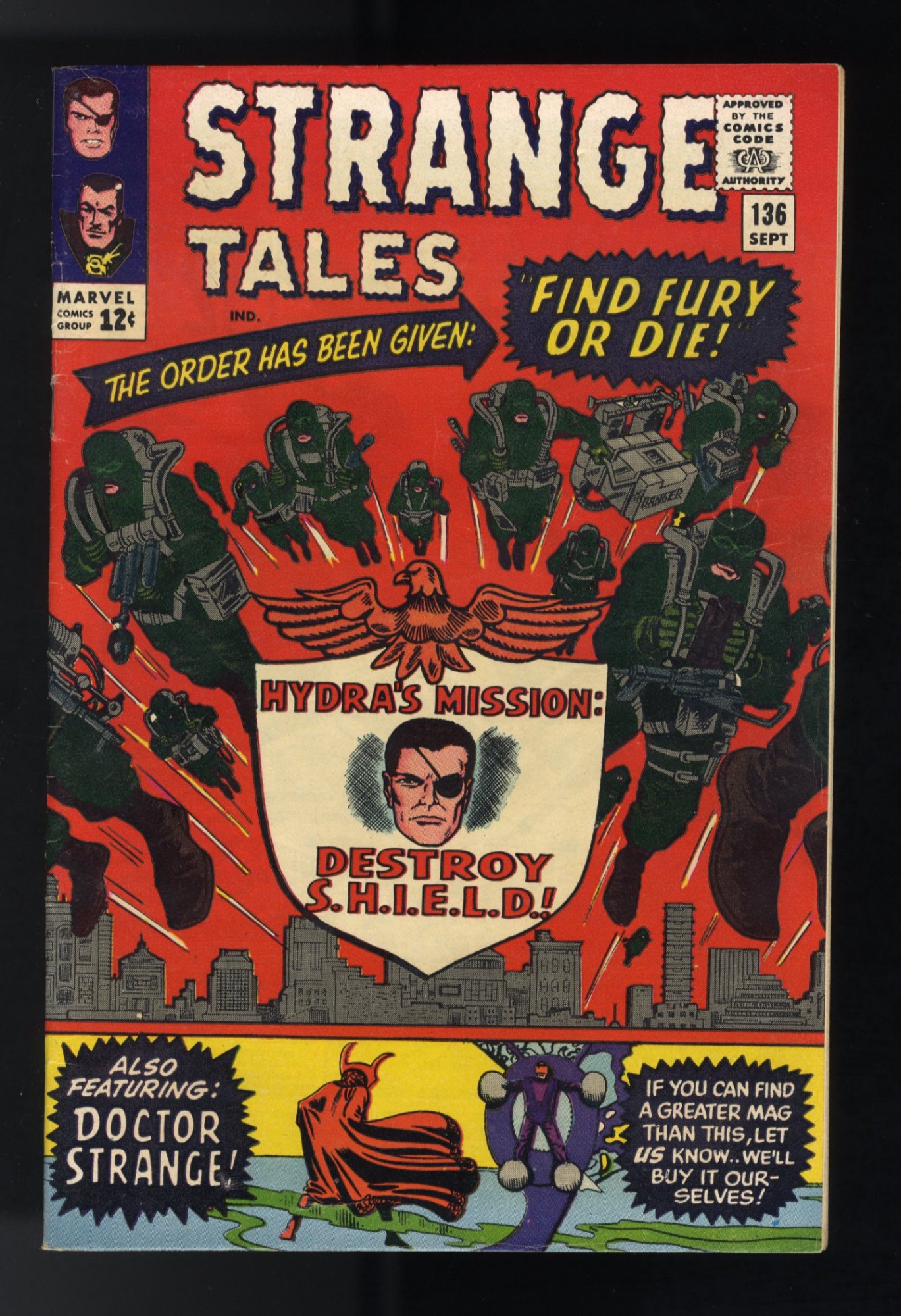 Strange Tales #136 FN/VF 7.0 2nd Appearance Nick Fury!