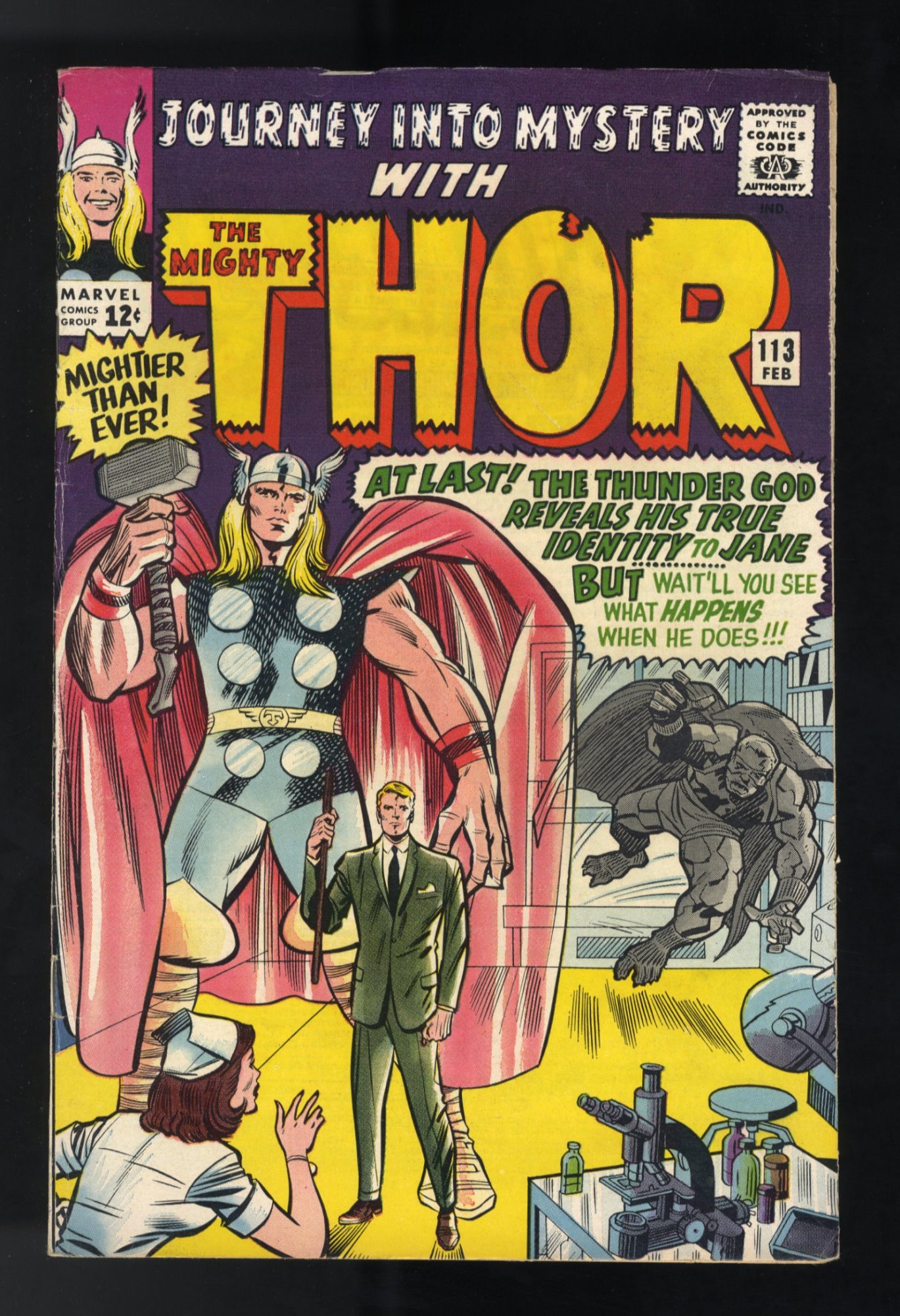 Journey into Mystery #113 VF- 7.5 Thor Origin of Loki Grey Gargoyle Appearance!