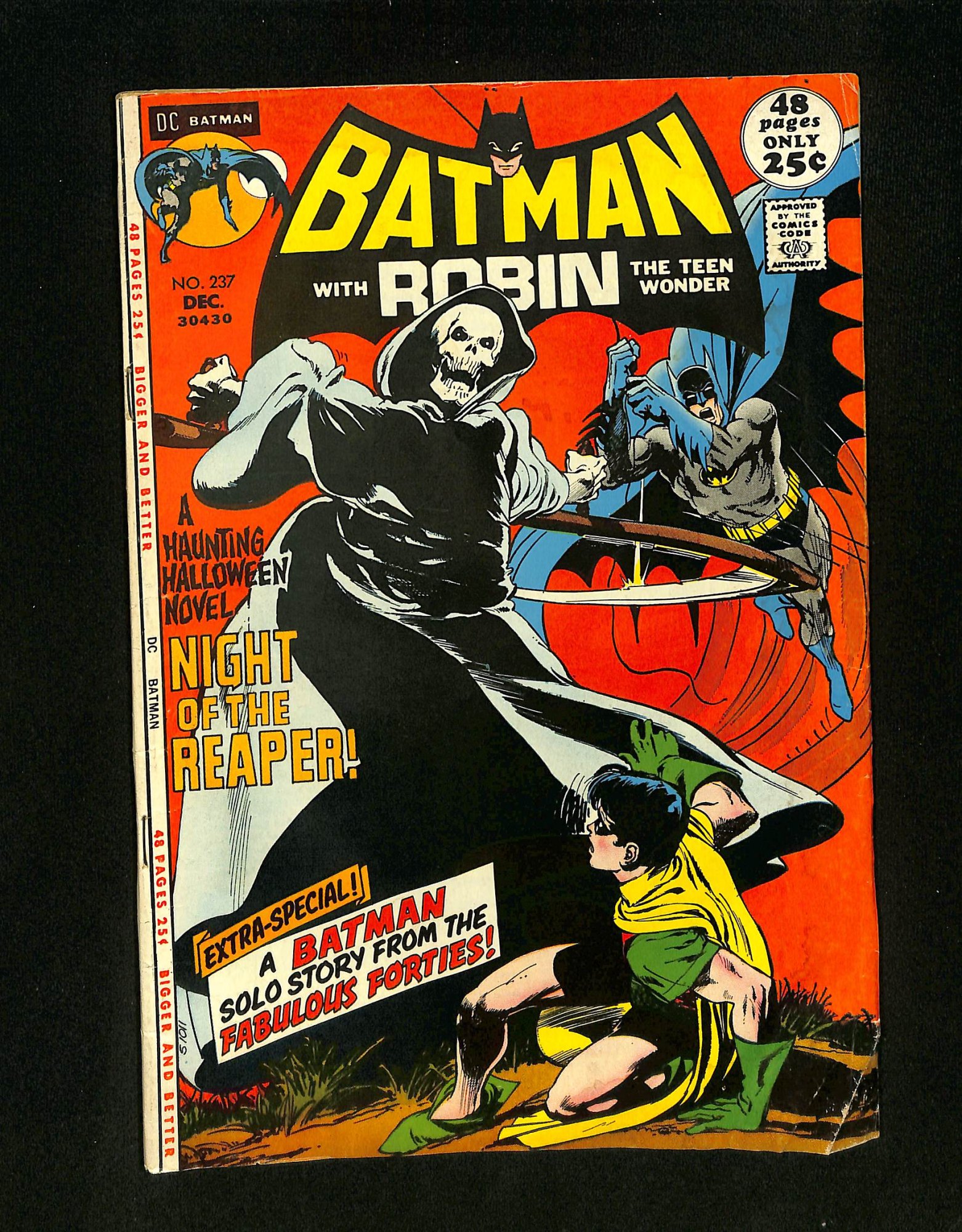 Batman #237 VG+ 4.5 Bob Kane Art! Neal Adams Grim Reaper Cover!