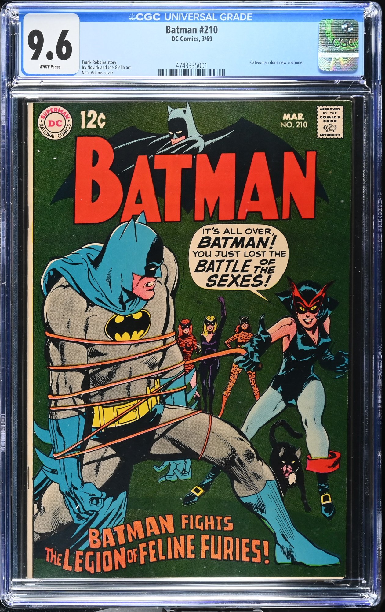 Image: Batman #210 CGC NM+ 9.6 Catwoman Dons New Costume! Neal Adams Cover!
