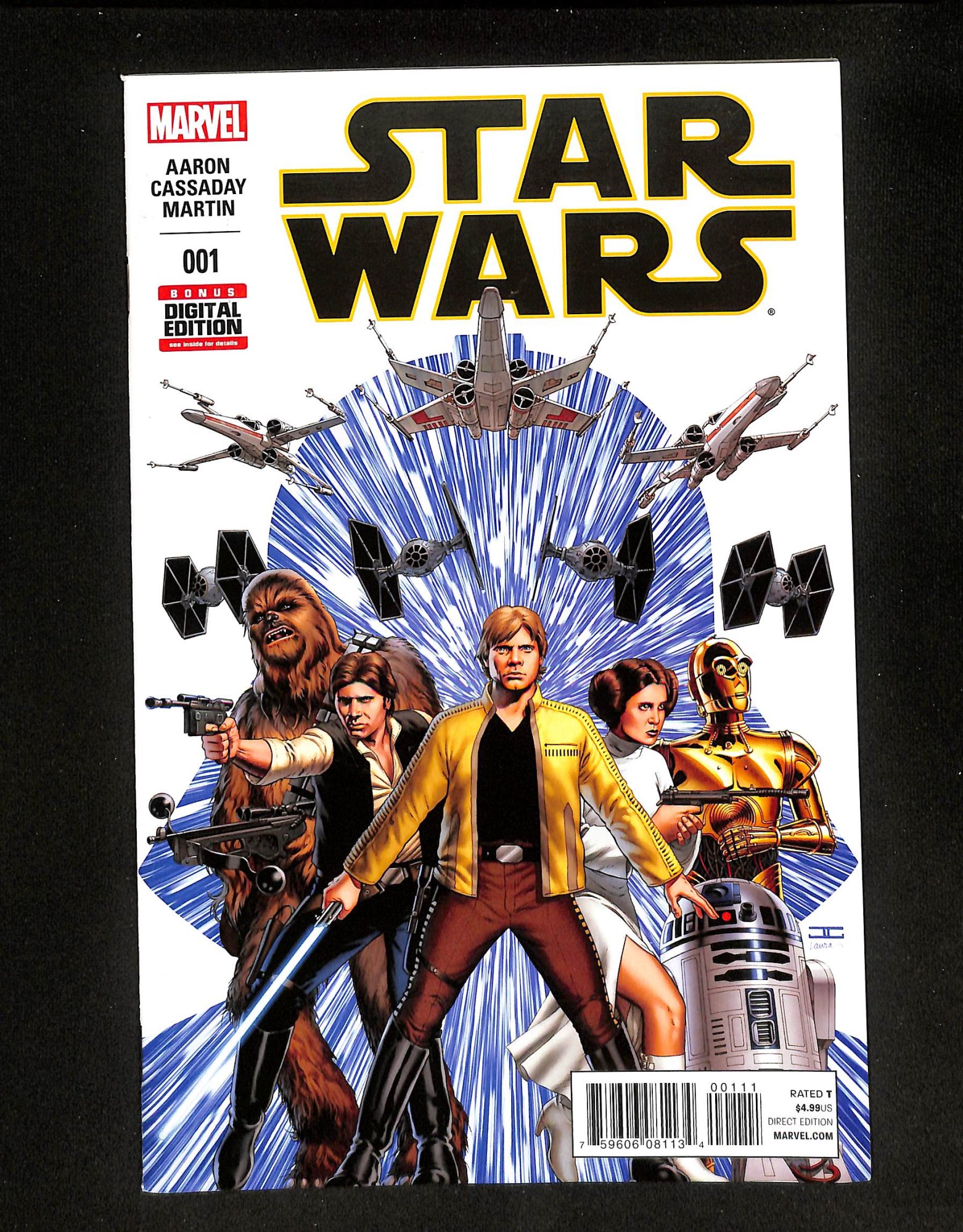 Star Wars #1 Cover C Variant Luke, Leia, Han, Chewbacca, Darth Vader!