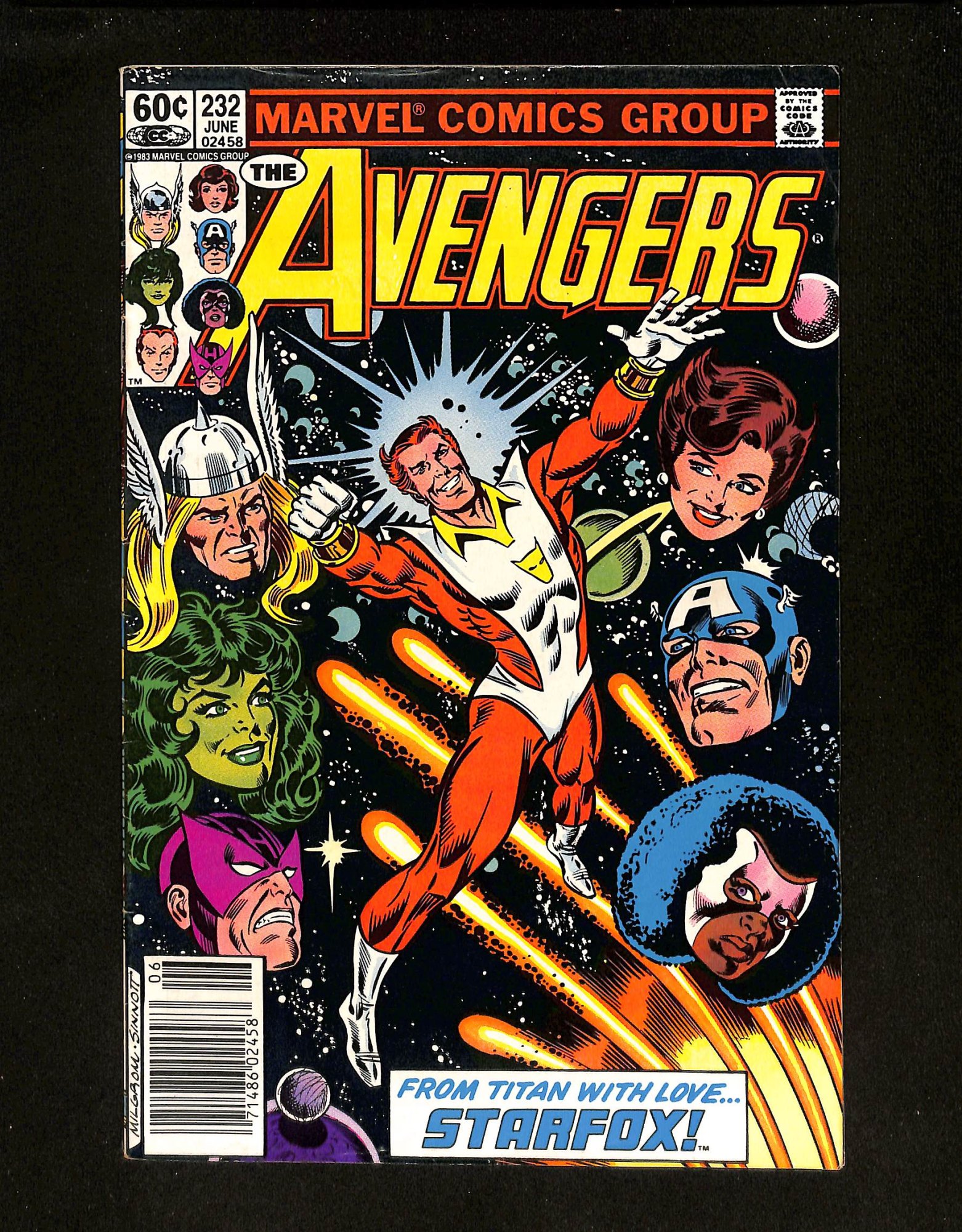 Avengers #232 1st Eros as Starfox! Iron Man and Wizard Cameo!