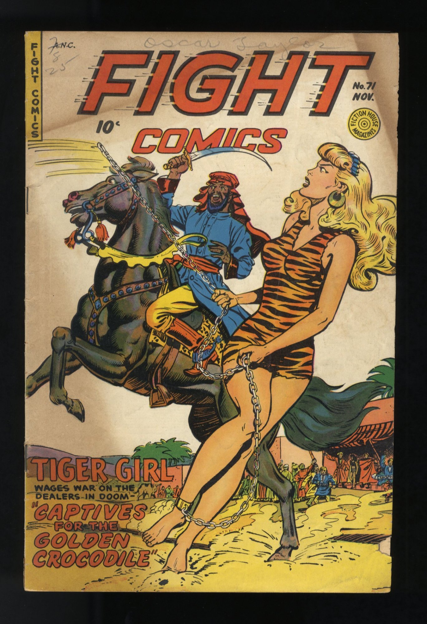 Fight Comics #71 VG+ 4.5 Tiger Girl Appearance!