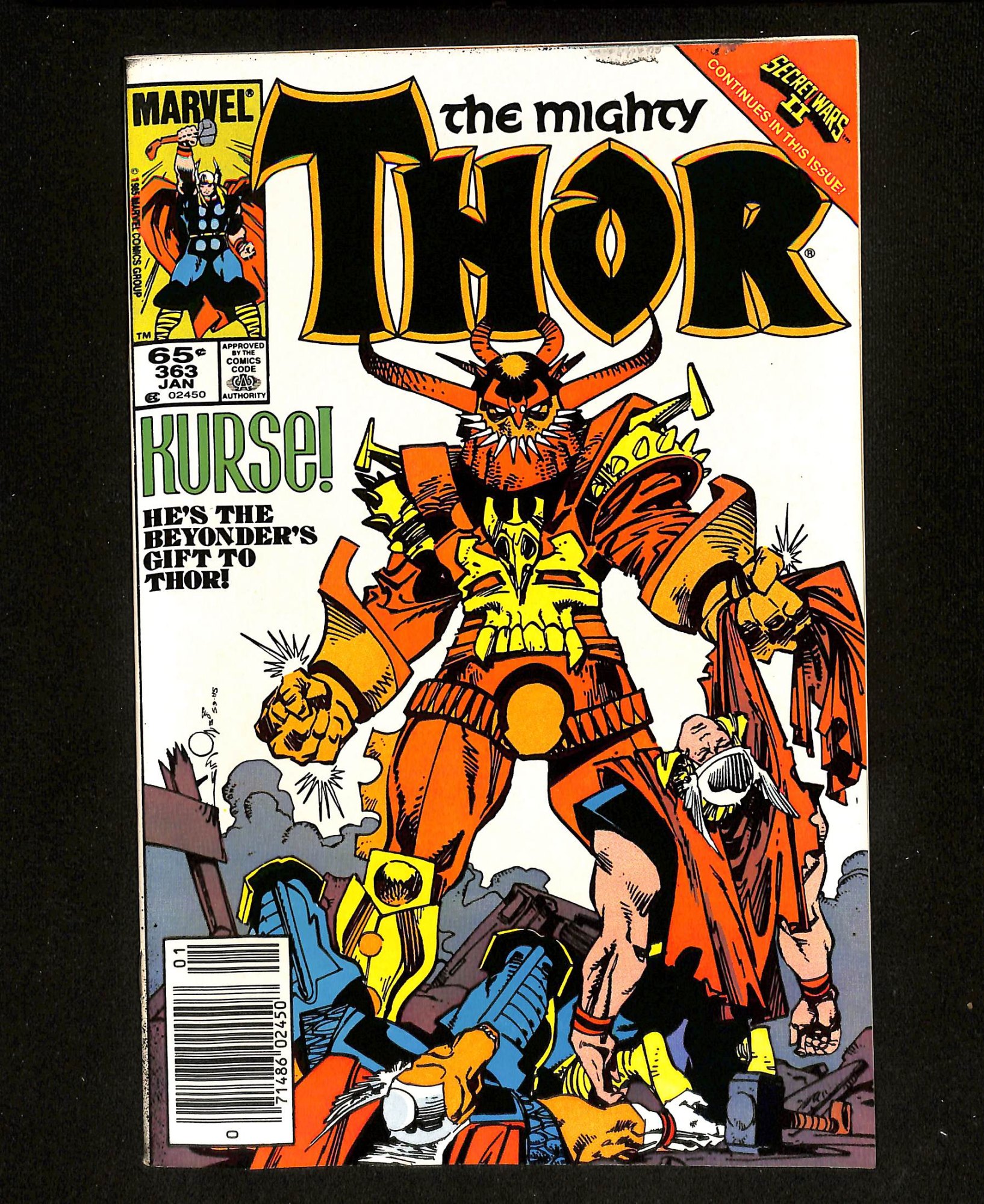 Image: Thor #363 Newsstand Variant Kurse! Secret Wars II!!!