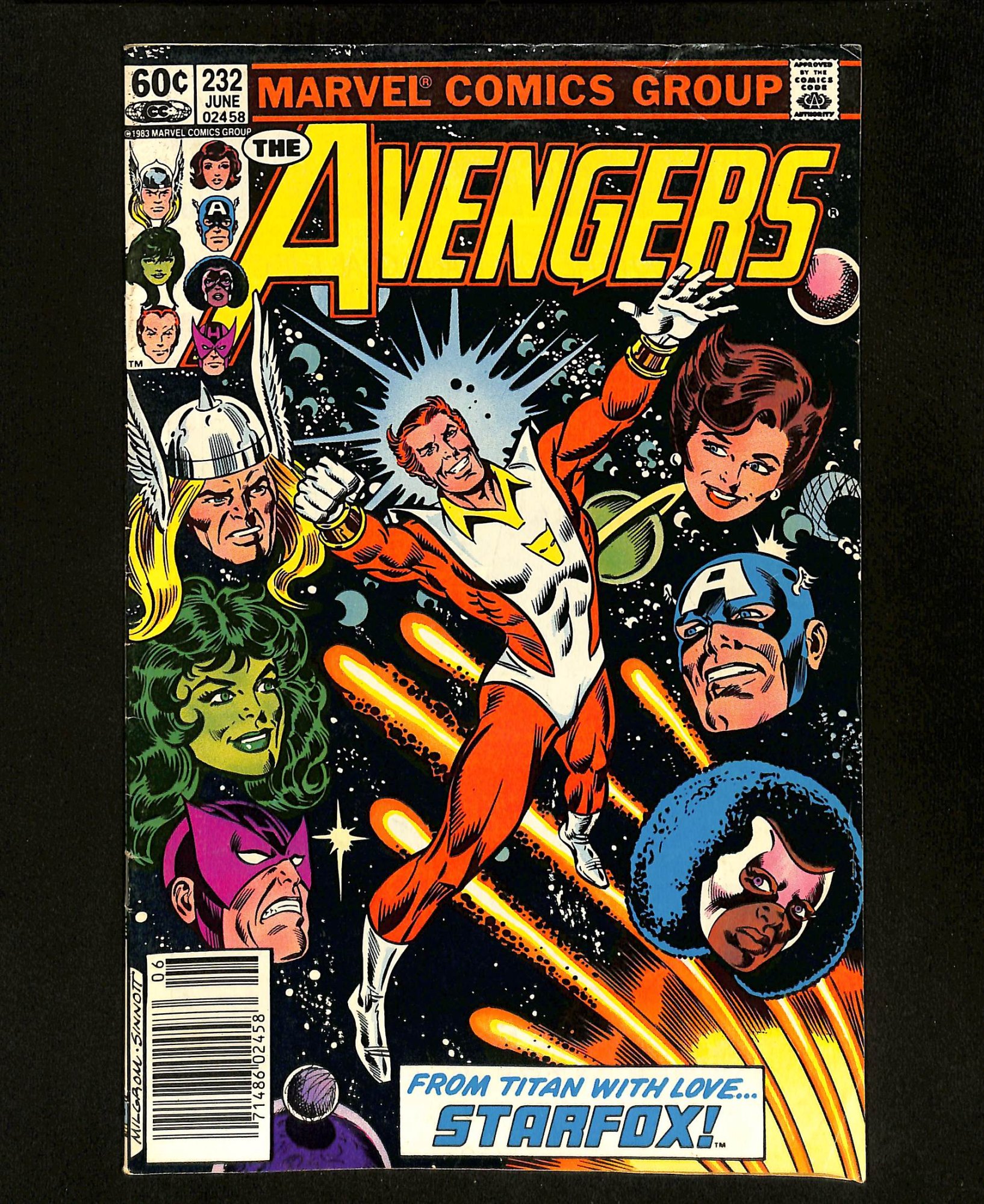 Avengers #232 1st Eros as Starfox! Iron Man and Wizard Cameo!