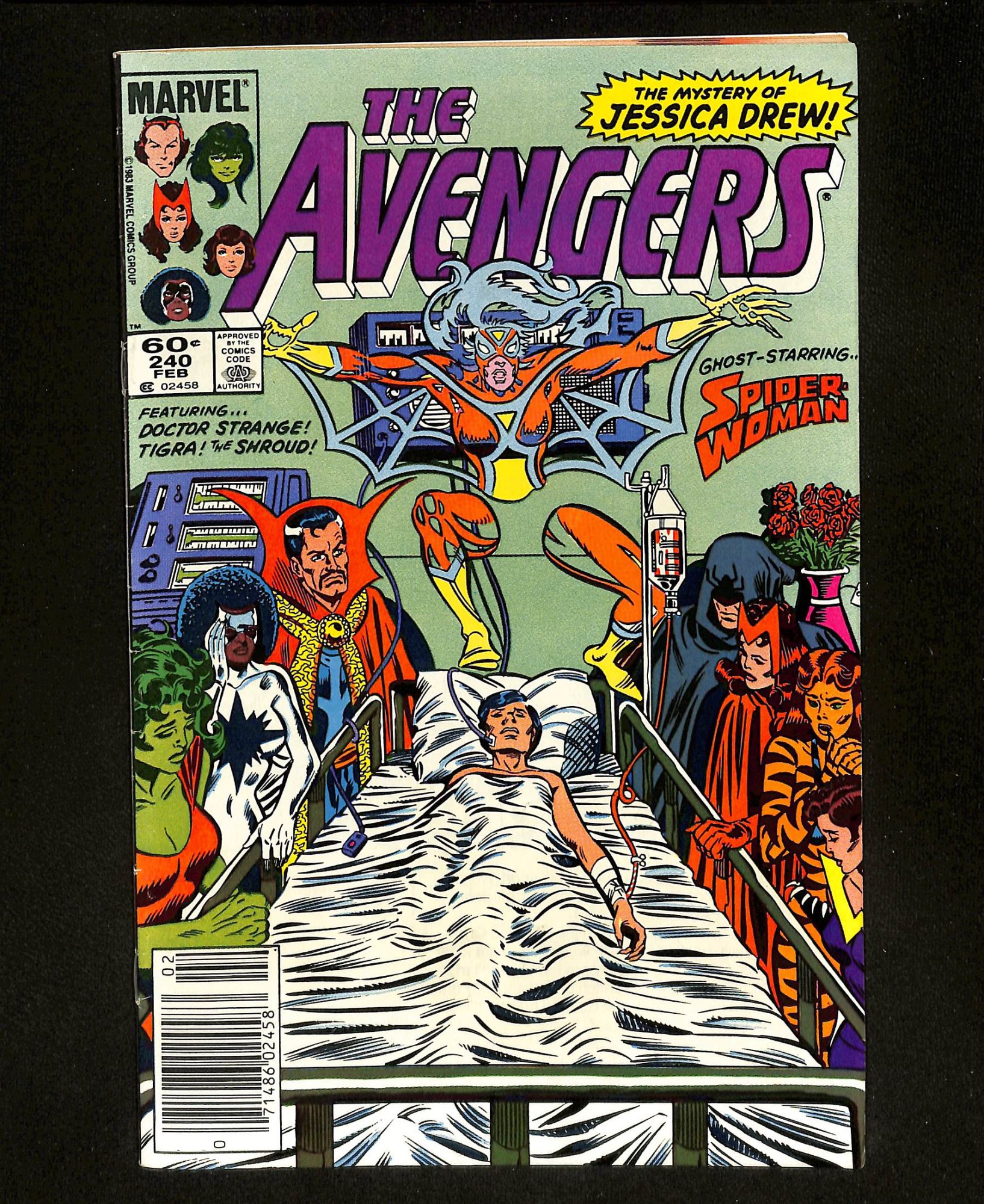 Image: Avengers #240 Newsstand Variant Spider-Woman! Dr Strange!