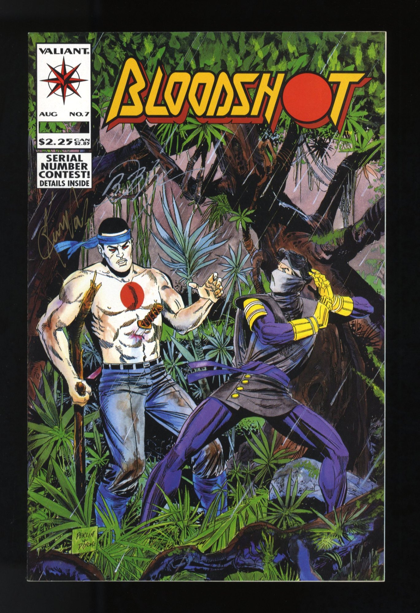 Bloodshot #7 NM 9.4 Signed by Layton and Vanhook! 1st Ninjak in Costume!