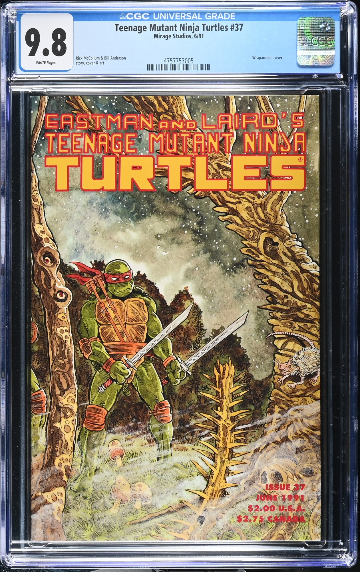 Teenage Mutant Ninja Turtles #37 CGC NM/M 9.8 White Pages