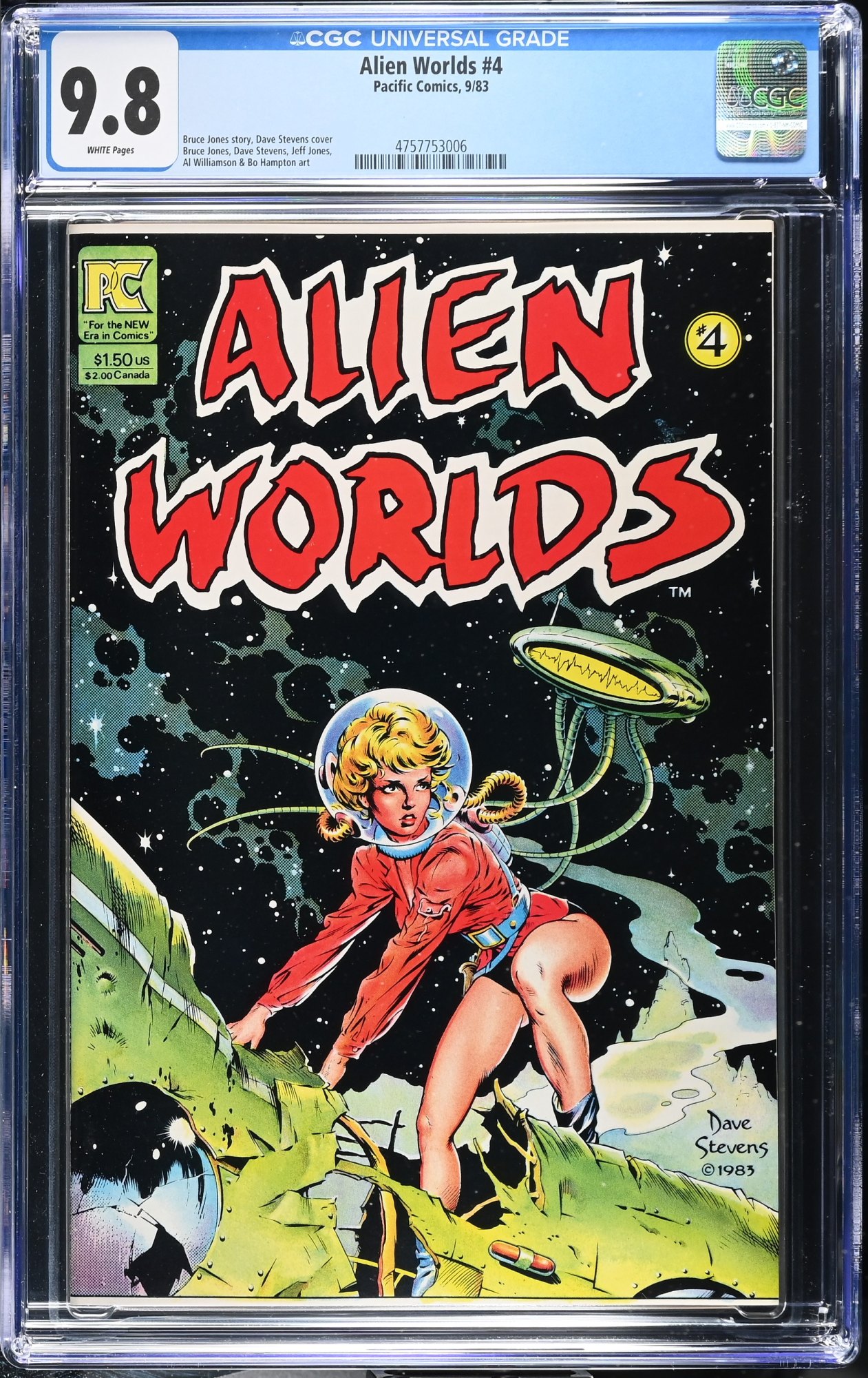 Alien Worlds #4 CGC NM/M 9.8 White Pages