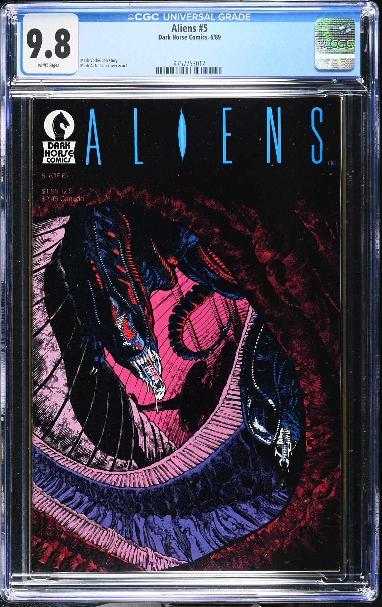 Aliens #5 CGC NM/M 9.8 White Pages