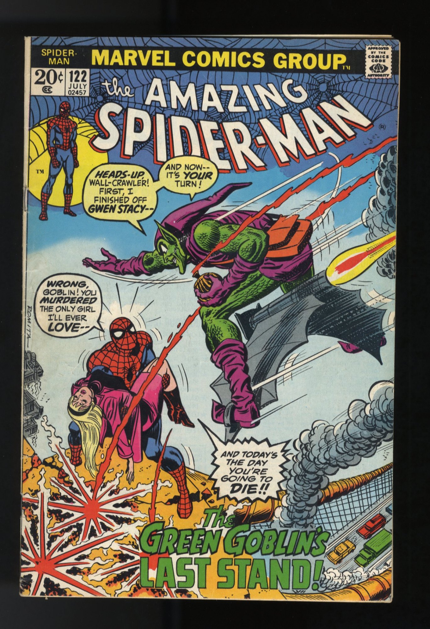 Amazing Spider-Man #122 FN 6.0 Death of the Green Goblin!