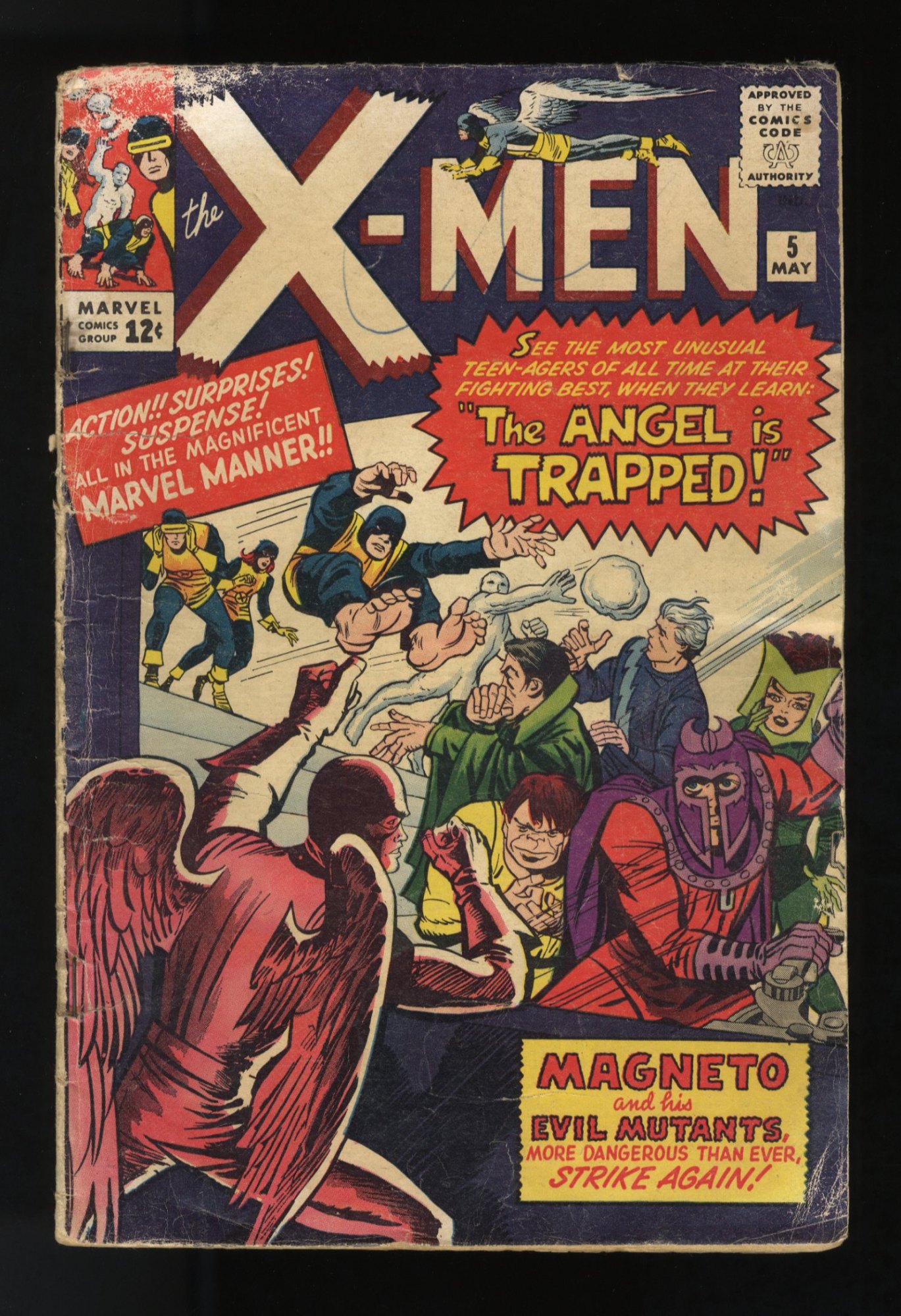 X-Men #5 GD/VG 3.0 3rd Appearance Magneto! 2nd Scarlet Witch!