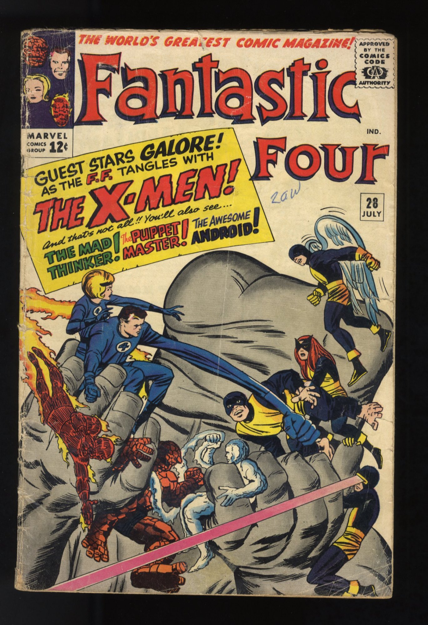 Fantastic Four #28 VG- 3.5 X-Men Crossover! Mad Thinker!