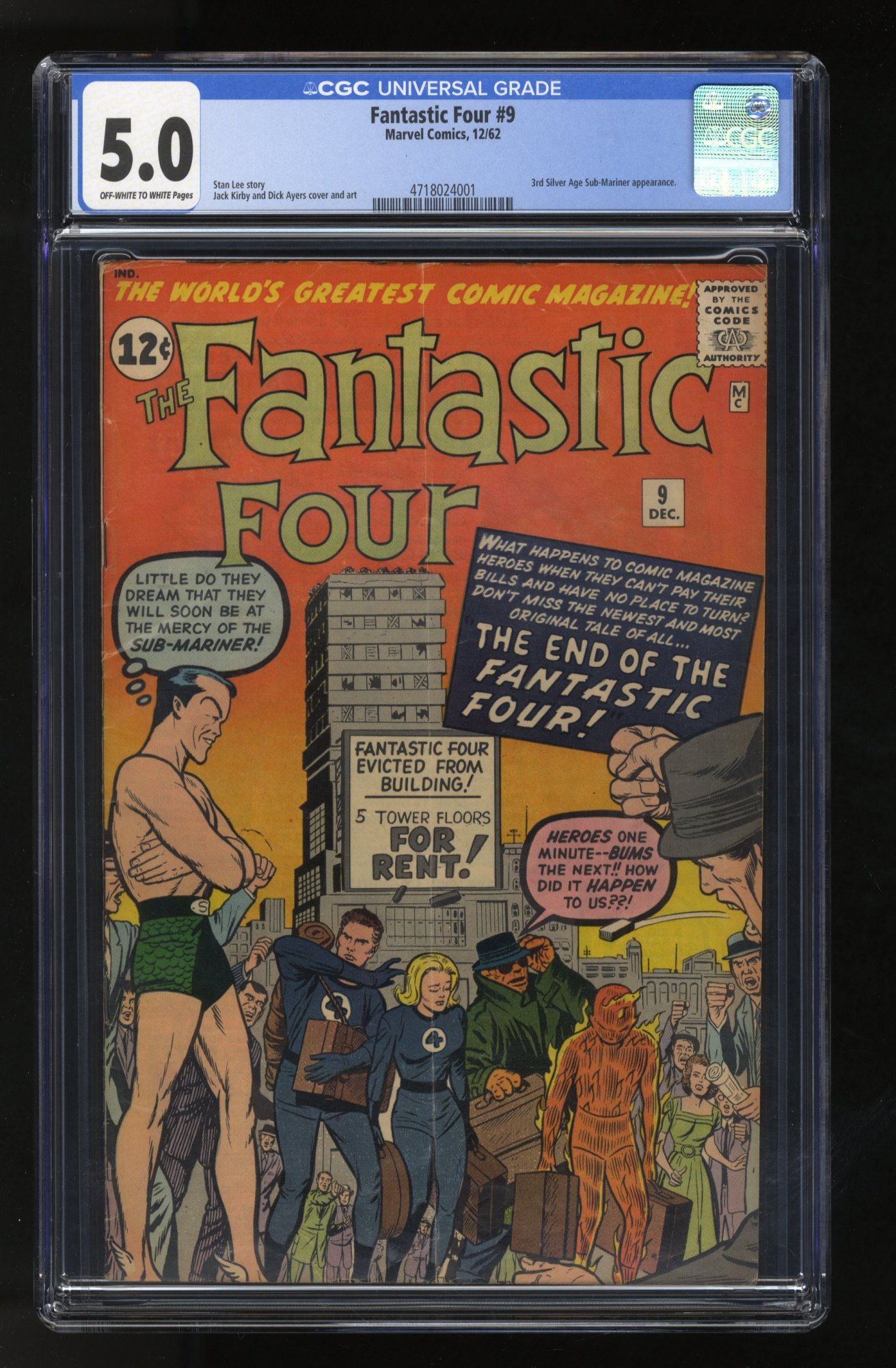 Fantastic Four #9 CGC VG/FN 5.0 Off White to White