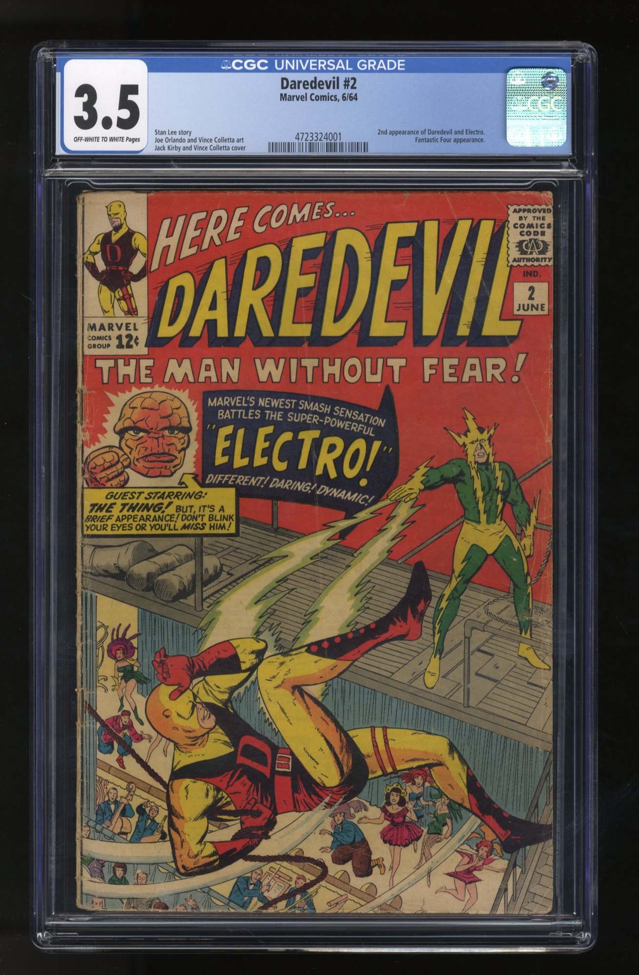 Daredevil #2 CGC VG- 3.5 Off White to White