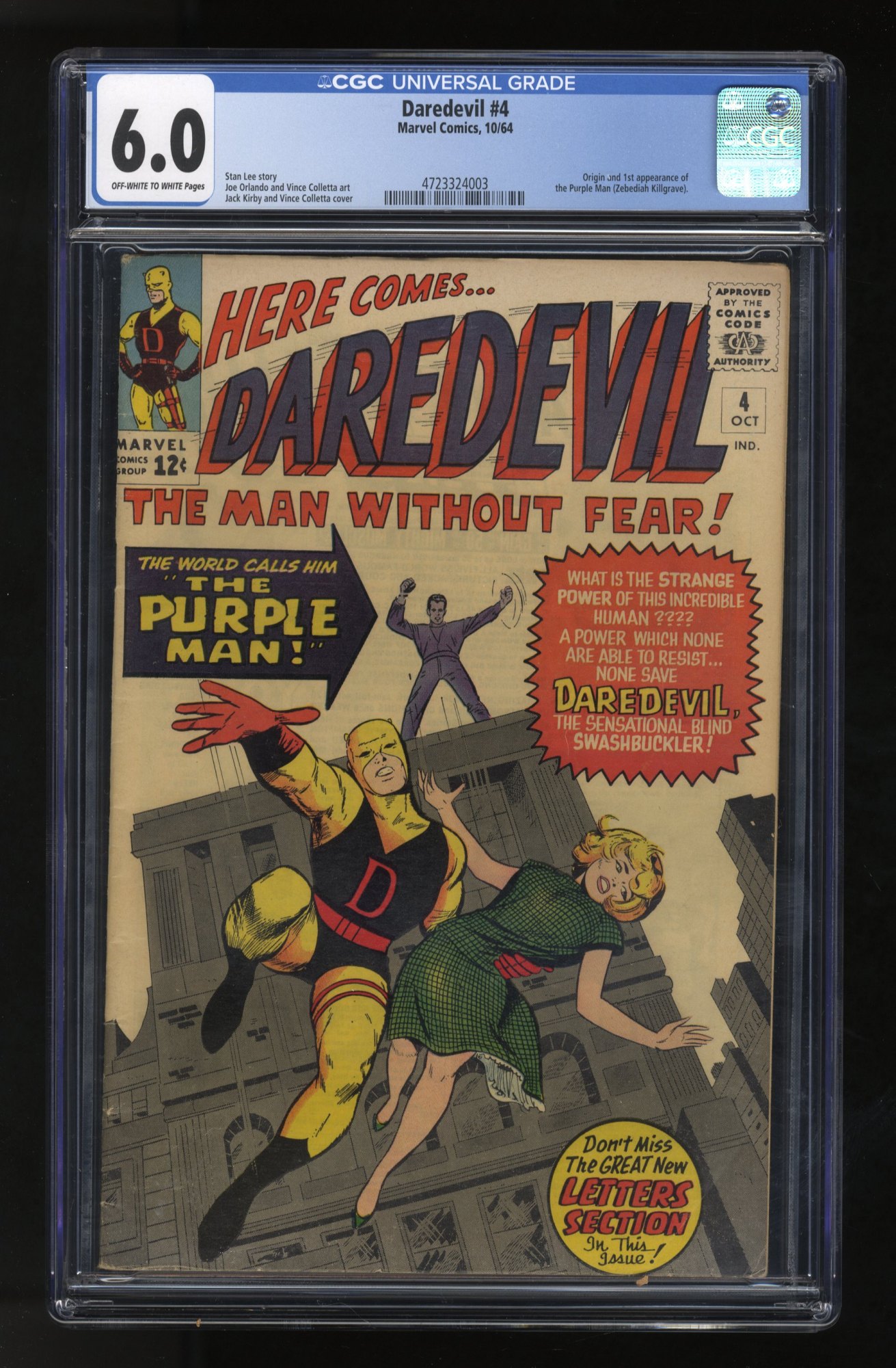 Daredevil #4 CGC FN 6.0 Off White to White