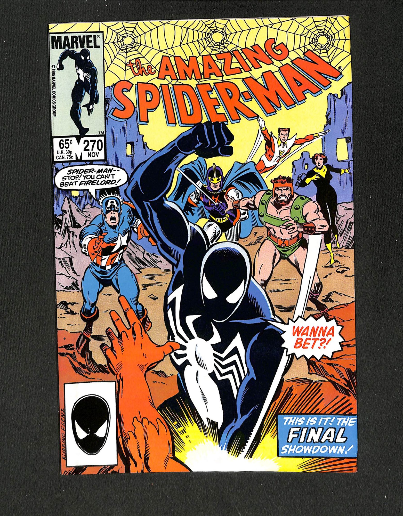 Image: Amazing Spider-Man #270 Firelord Captain America!