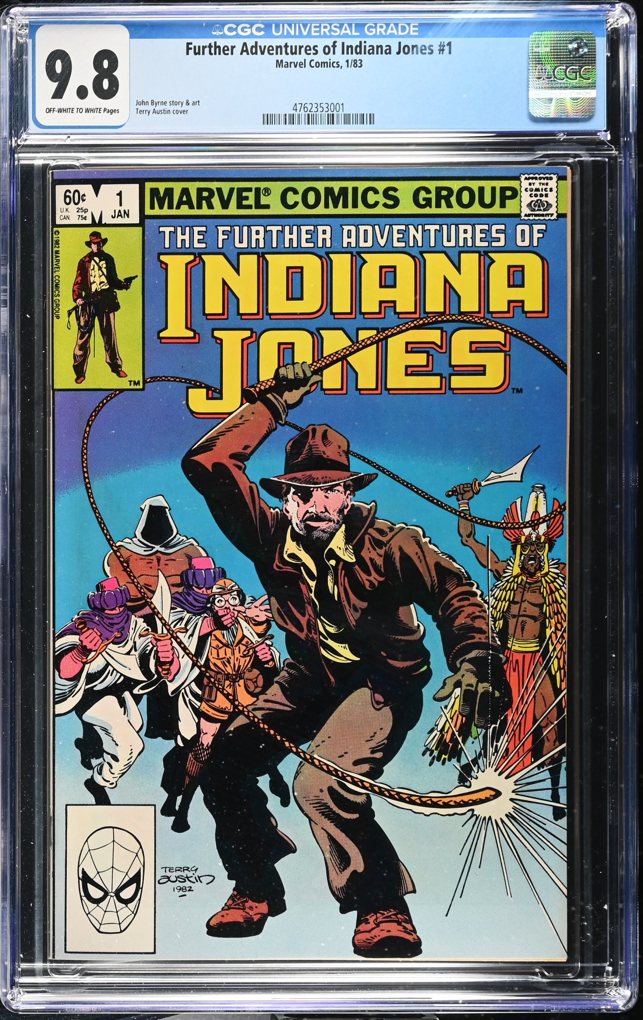 Further Adventures of Indiana Jones #1 CGC NM/M 9.8 Off White to White