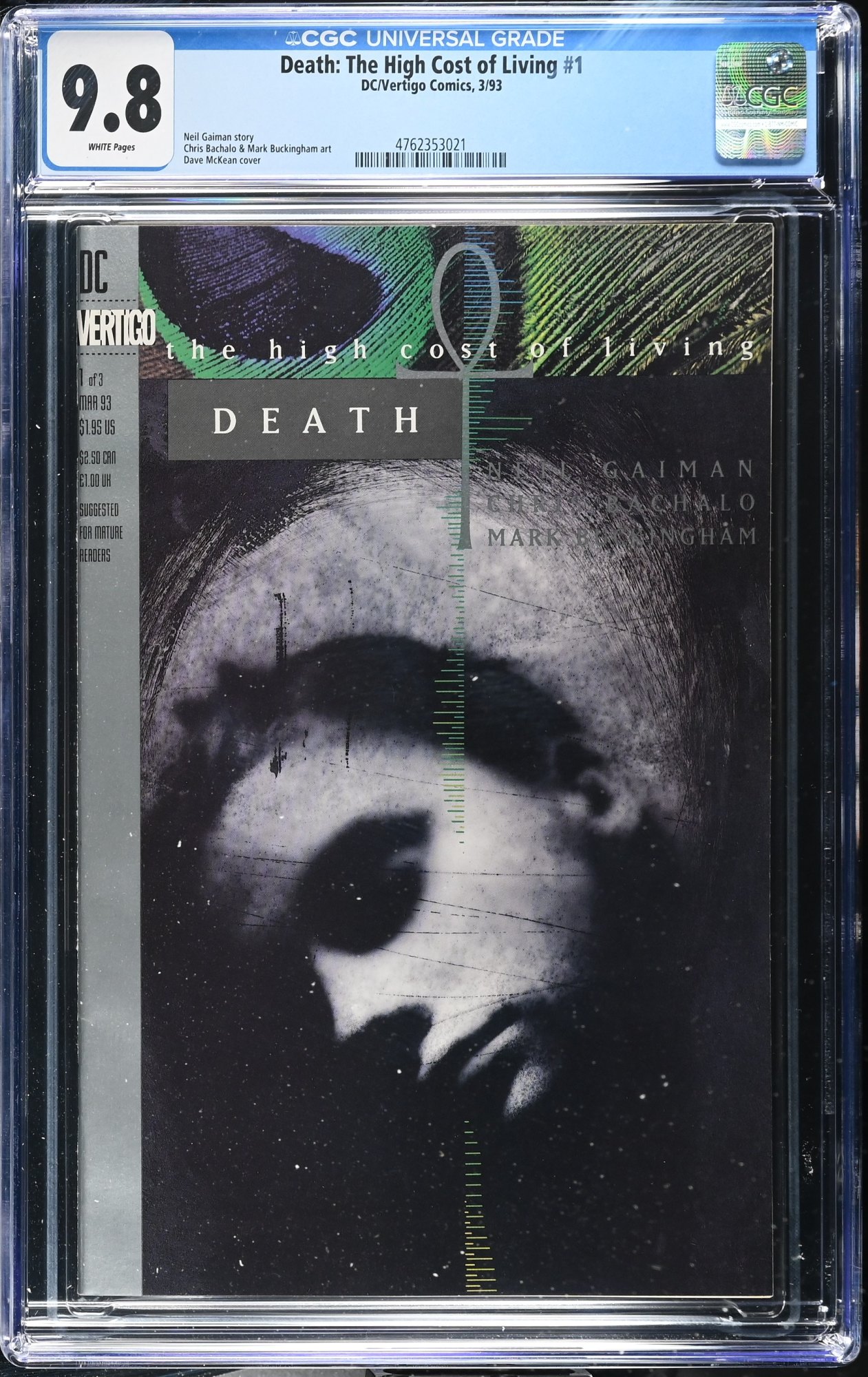 Death: The High Cost of Living (1993) #1 CGC NM/M 9.8 White Pages