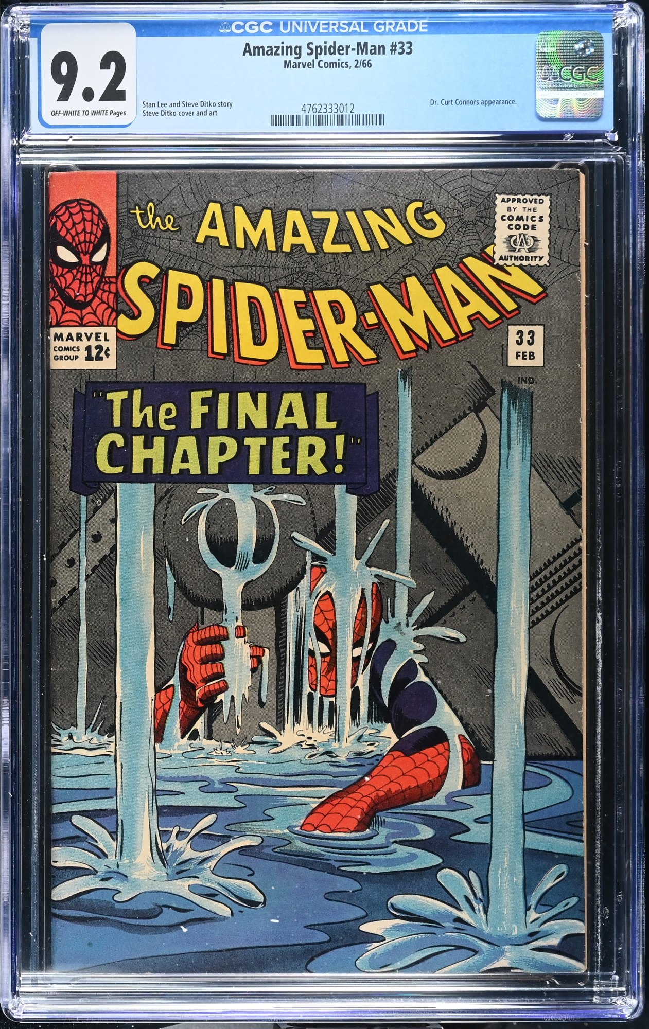 Amazing Spider-Man #33 CGC NM- 9.2 Off White to White