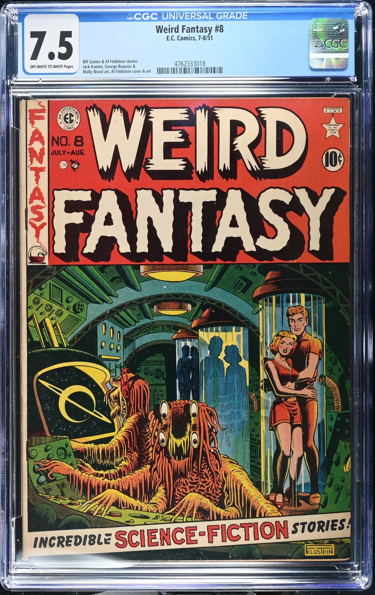 Weird Fantasy #8 CGC VF- 7.5 Off White to White