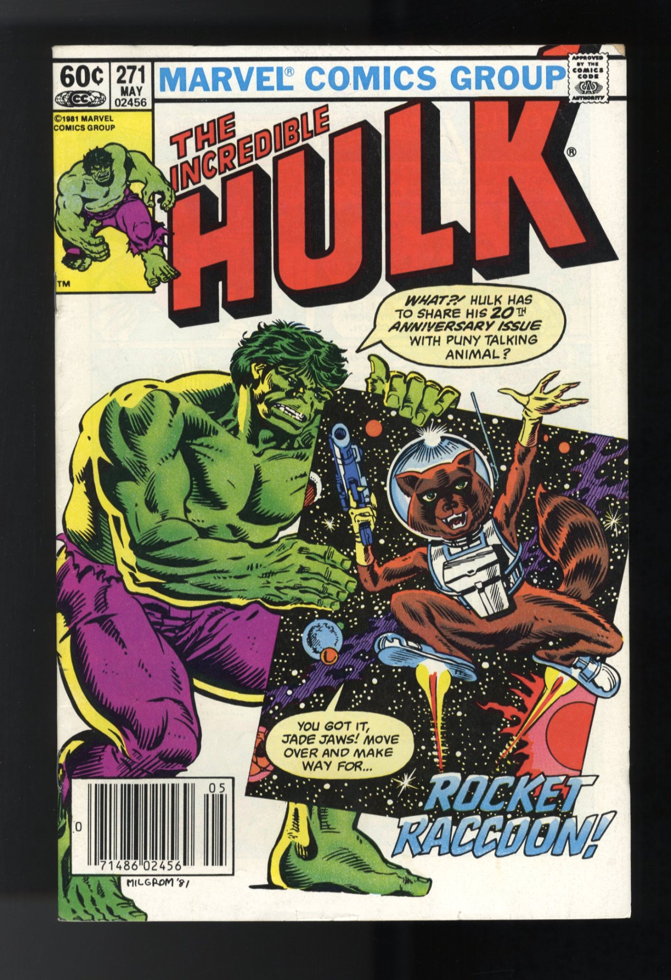 Incredible Hulk #271 VF- 7.5 Newsstand Variant 1st Full Rocket Raccoon!