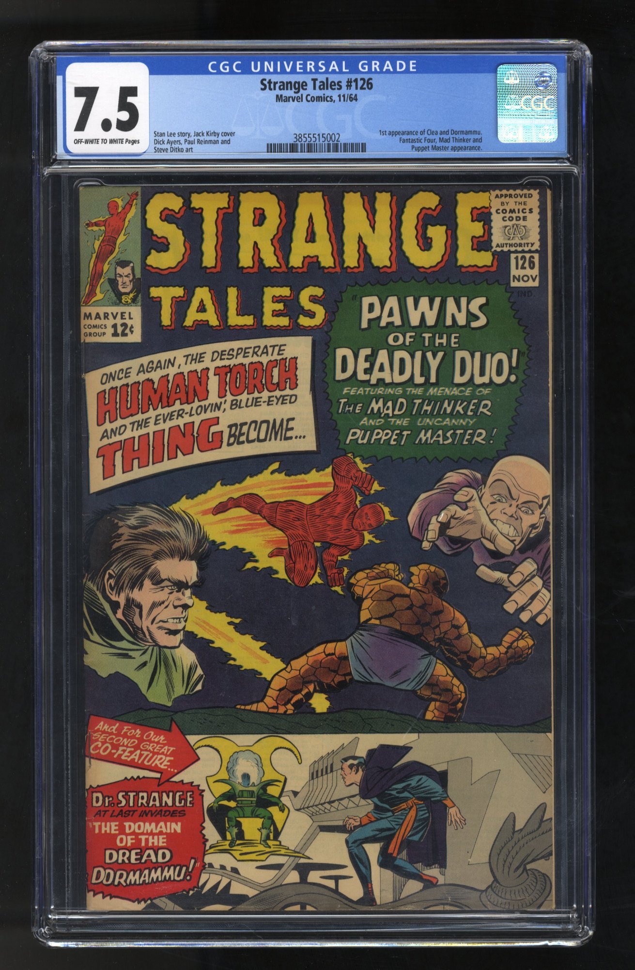 Strange Tales #126 CGC VF- 7.5 1st Appearance Clea Dormammu!