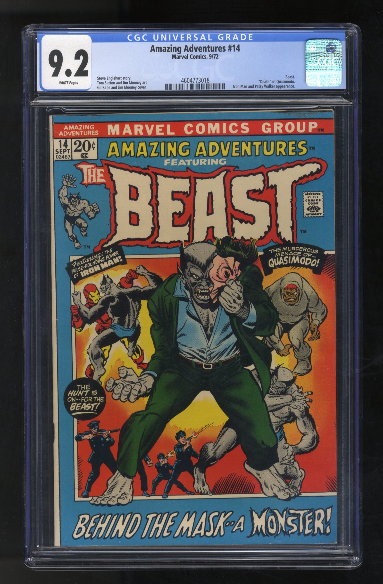 Amazing Adventures #14 CGC NM- 9.2 2nd Appearance Furry Blue Beast!