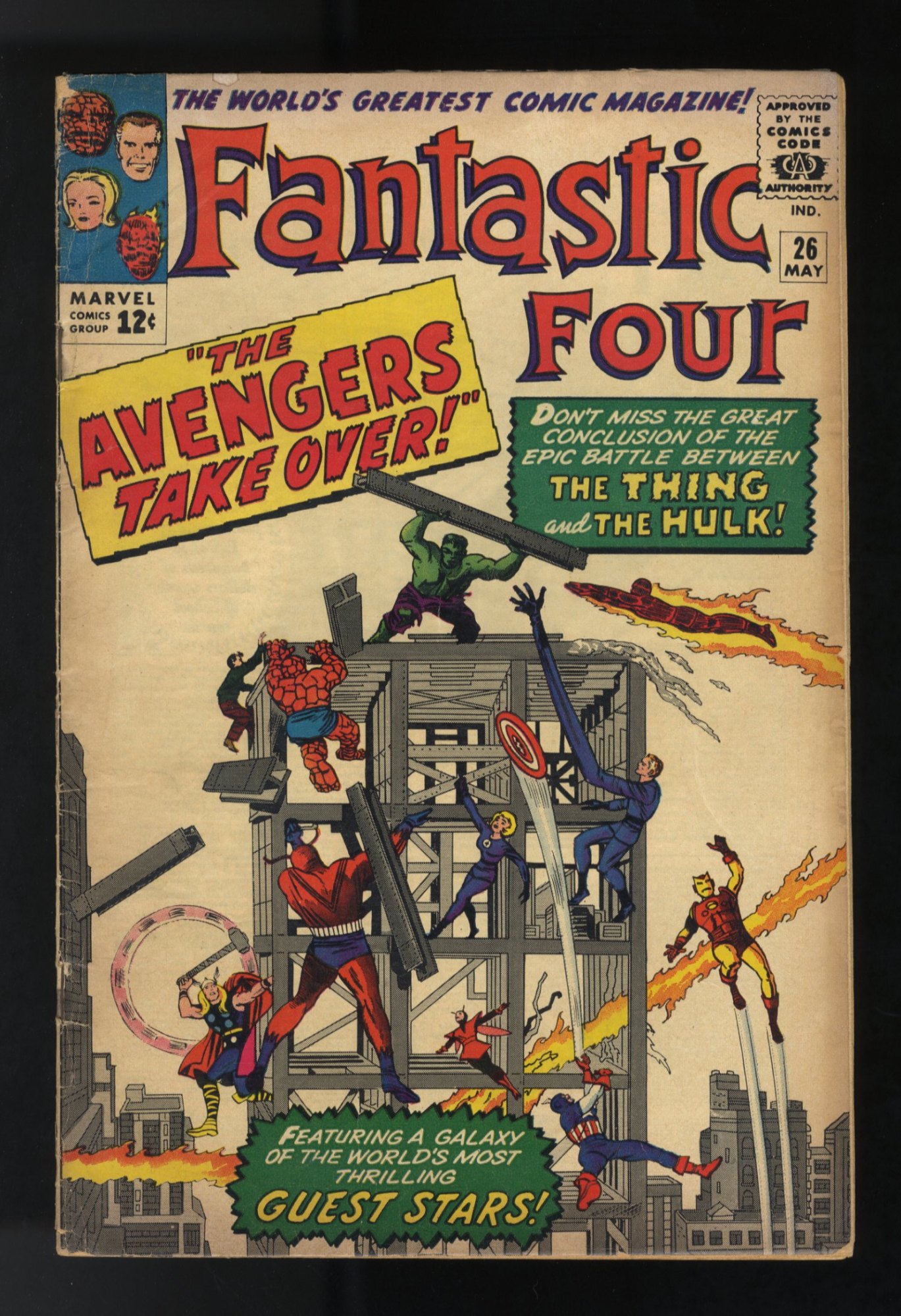 Fantastic Four #26 VG 4.0 Avengers Crossover!! The Thing!!