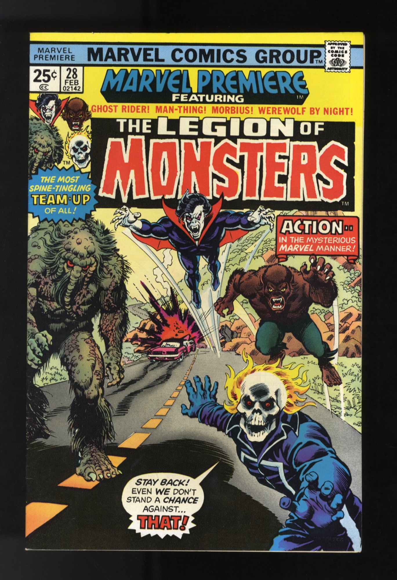 Marvel Premiere #28 VF+ 8.5 1st Legion of Monsters Ghost Rider Morbius!