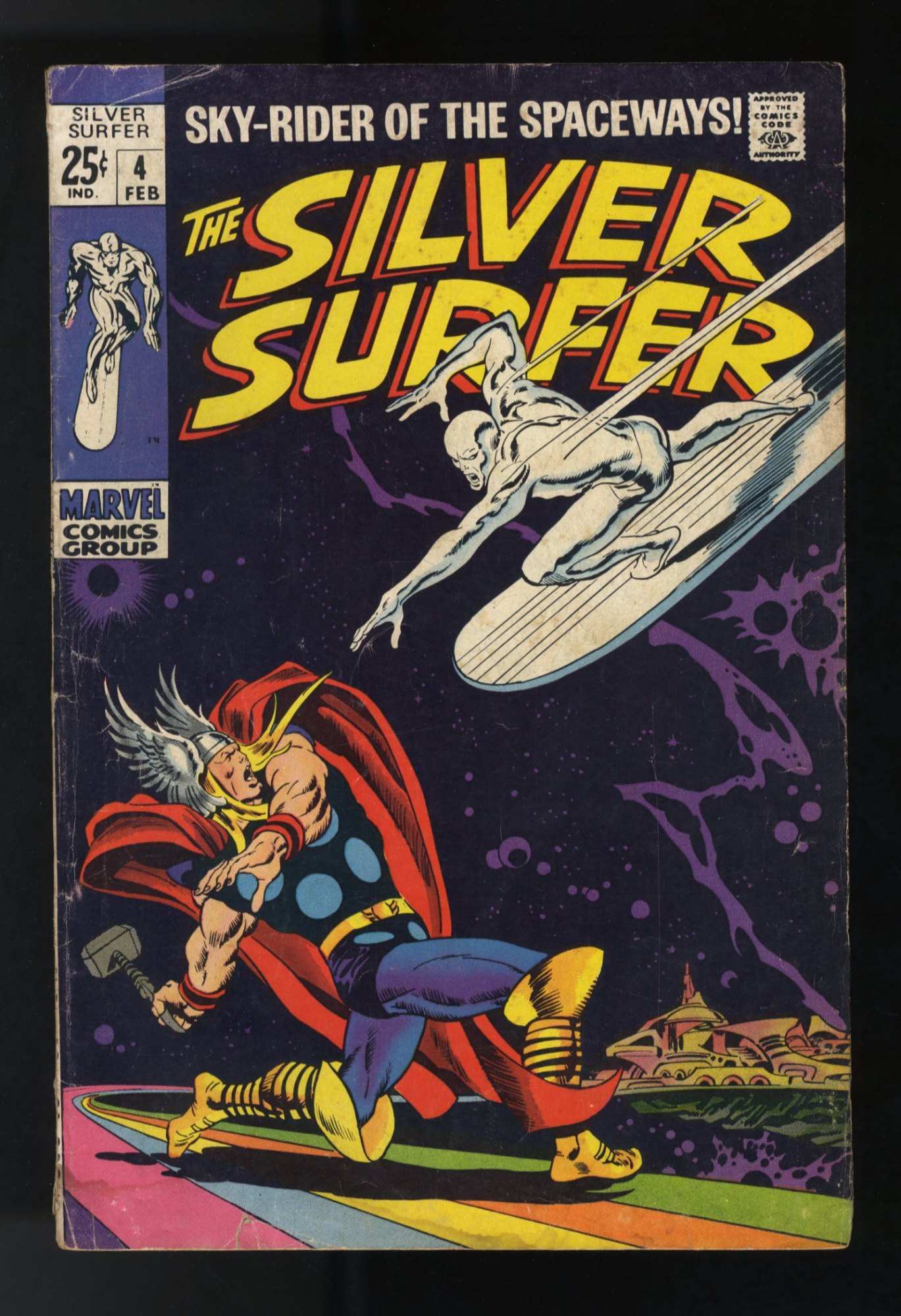 Silver Surfer #4 VG 4.0 vs Thor! Loki Appearance!