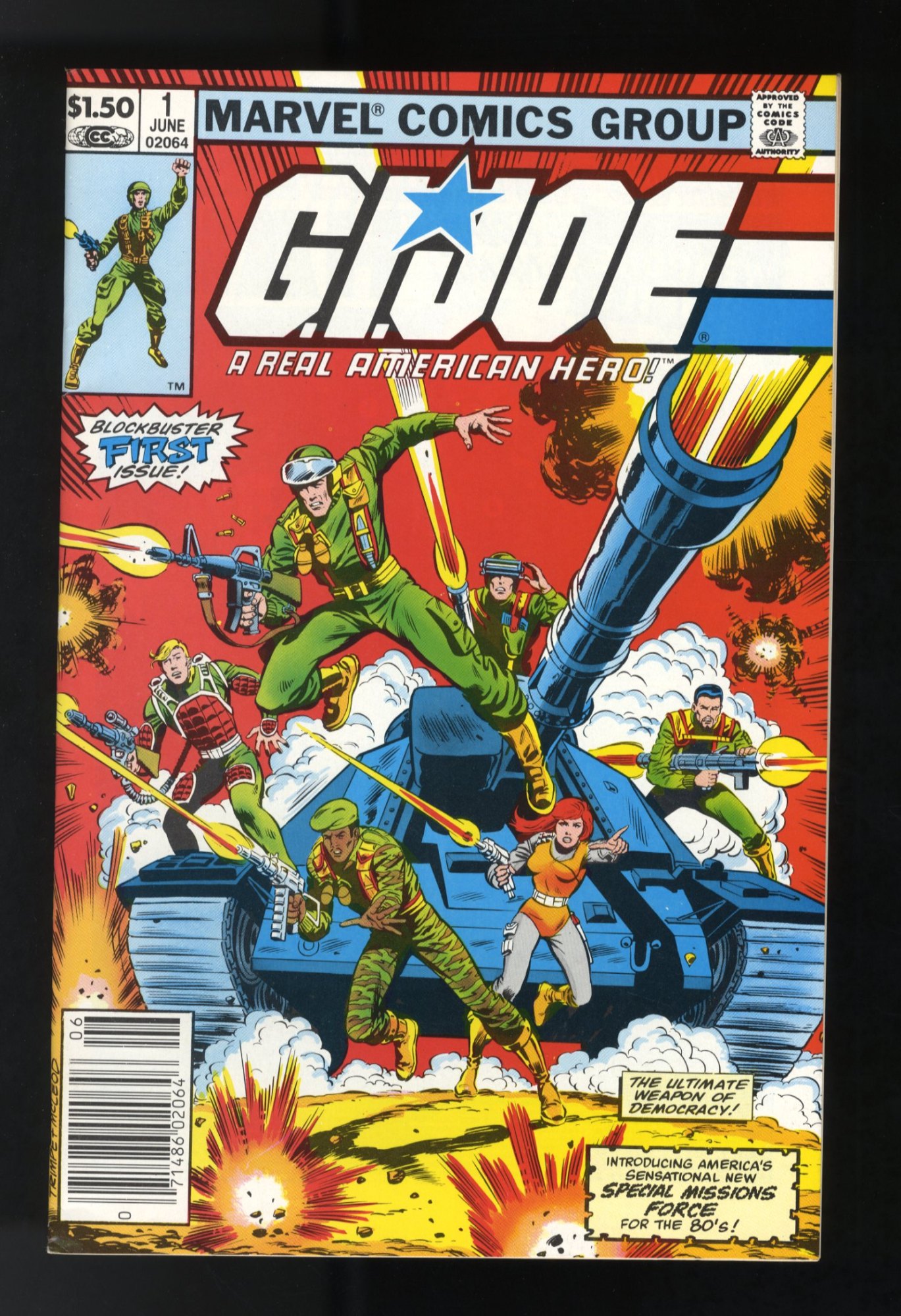 G.I. Joe, A Real American Hero (1982) #1 VF/NM 9.0 Newsstand Variant