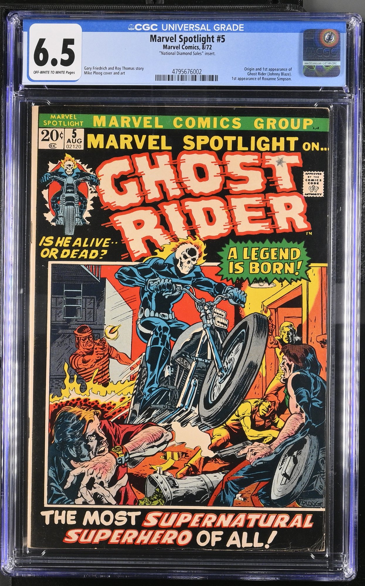 Marvel Spotlight #5 CGC FN+ 6.5 Off White to White National Diamond Sales