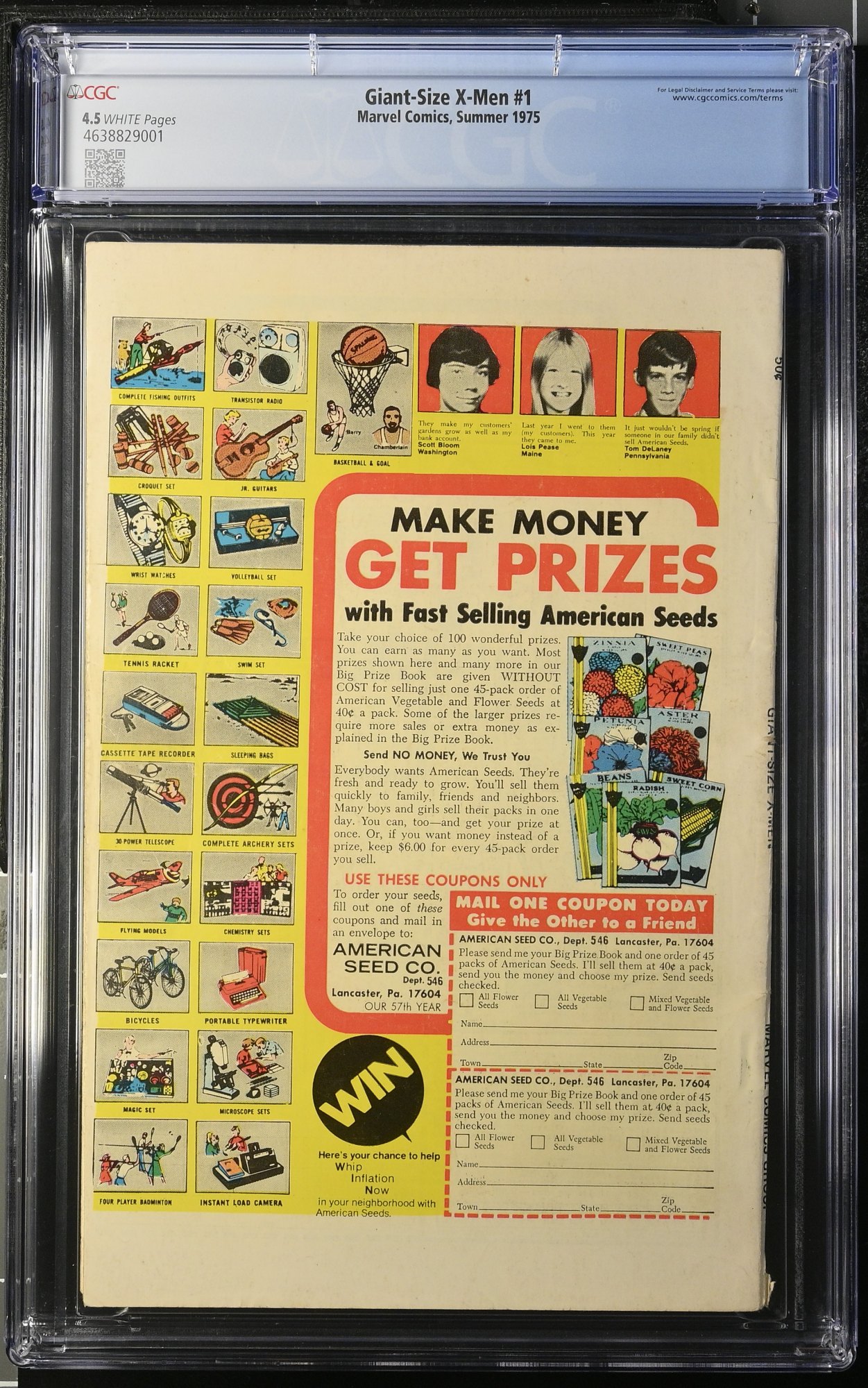 Giant-Size X-Men #1 CGC VG+ 4.5 White Pages 1st Appearance New