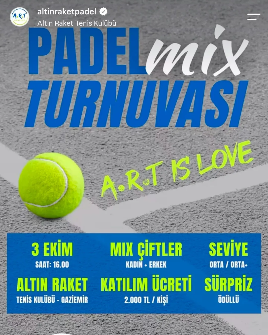 Padel Mix Turnuvası poster