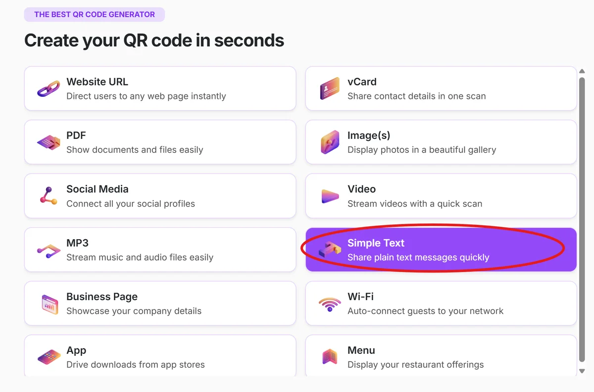 Access the people QR generator