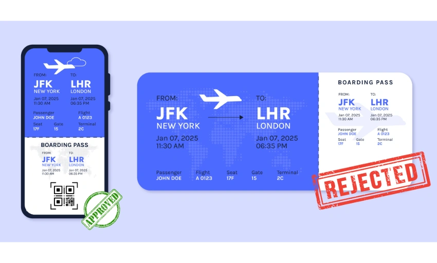 Digital Boarding Passes and Check-ins - PDF QR Code feature illustration for QR Codes For Airlines