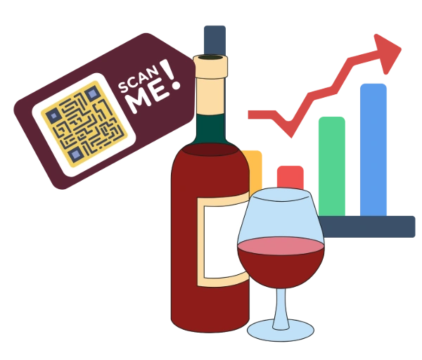Track Bottle Sales with Smart Labels - URL QR Code feature illustration for QR Codes For The Beverage Industry