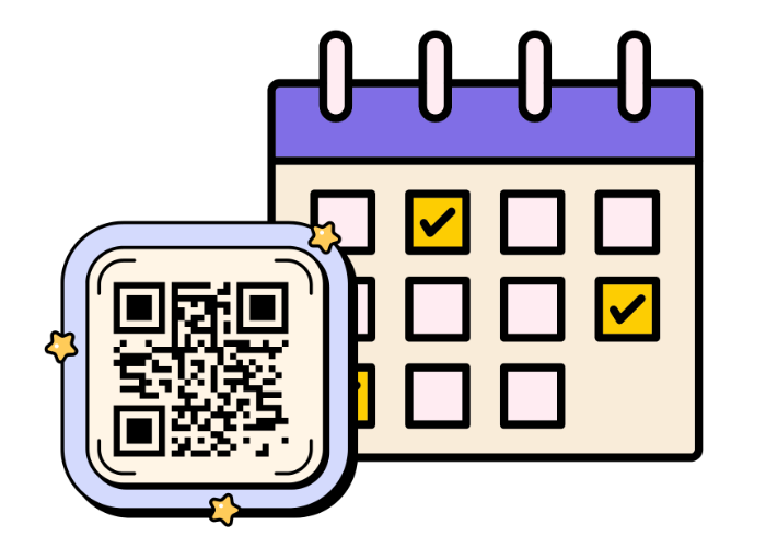 Simplify Appointment Scheduling - URL QR Code feature illustration for QR Codes For Business Services
