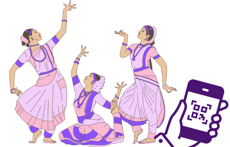 Experience Local Cuisine and Traditions - PDF QR Code feature illustration for QR Codes For Cities and Cultures